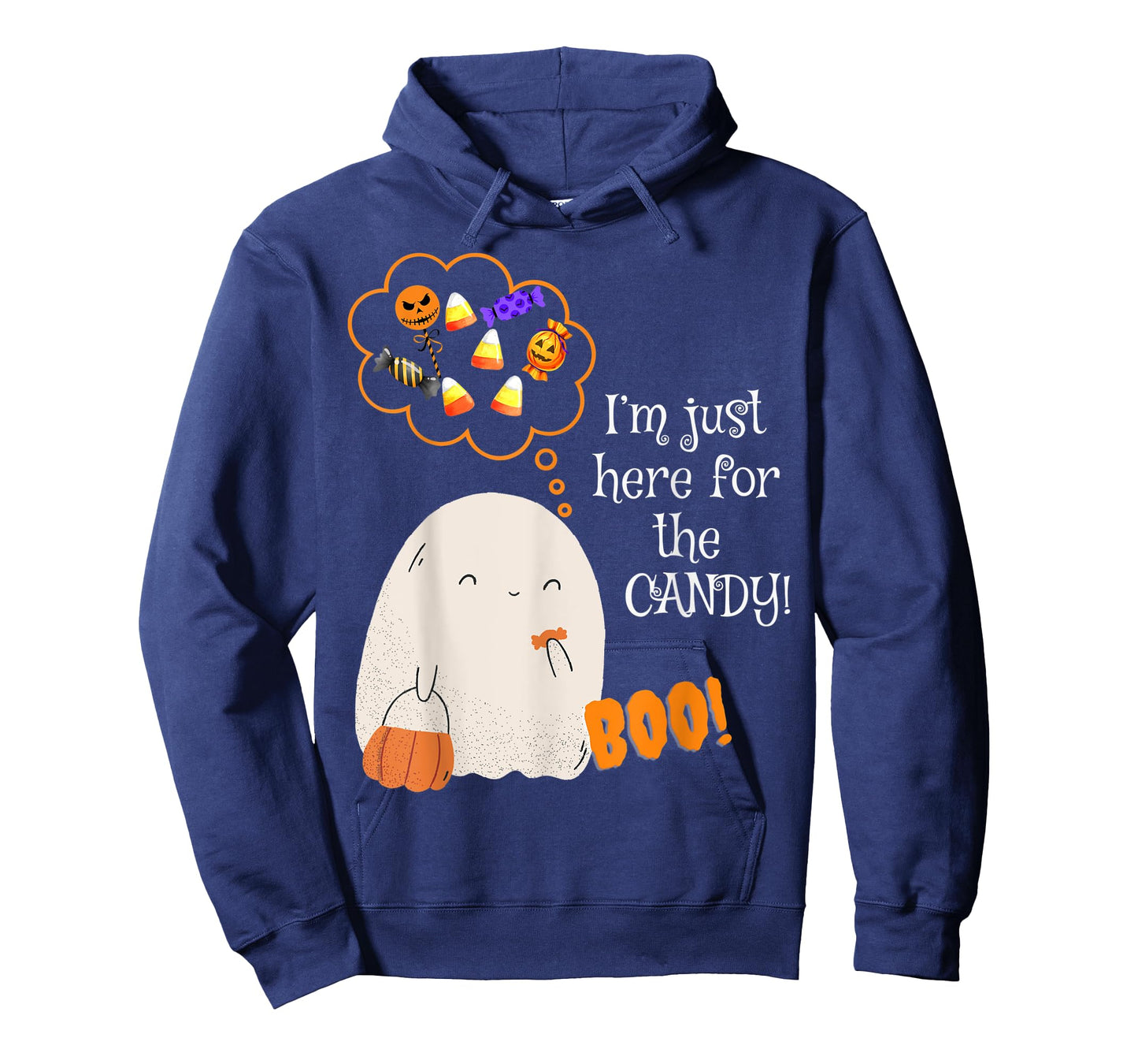 Cute Ghost Boo I'm Just Here For the Candy BOO T-Shirt