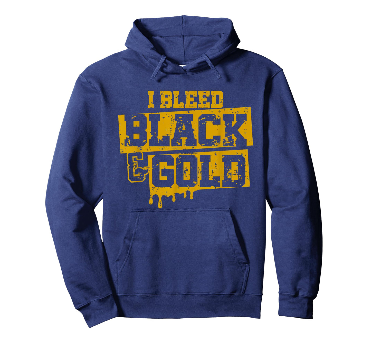 I Bleed Black and Gold Game Day Group School Football Sports T-Shirt