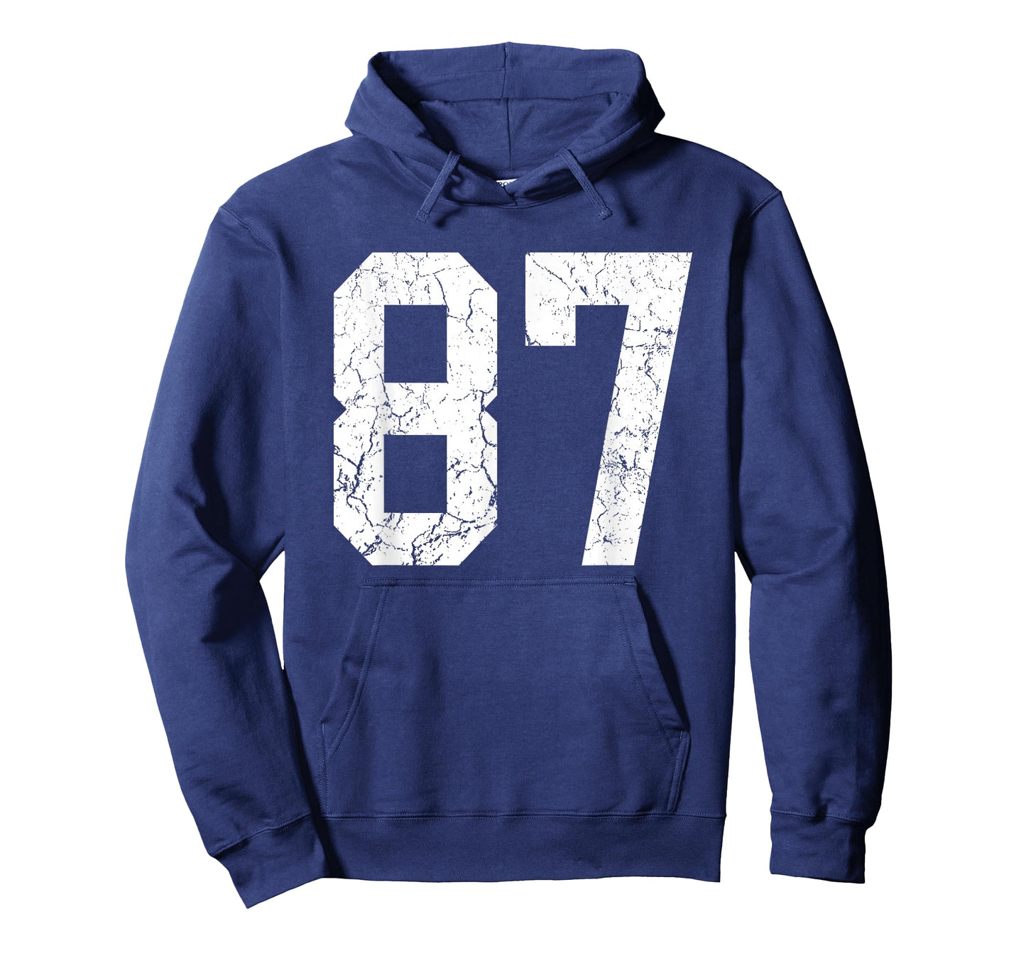 Distressed White Number 87 Jersey Player Uniform #87 T-Shirt