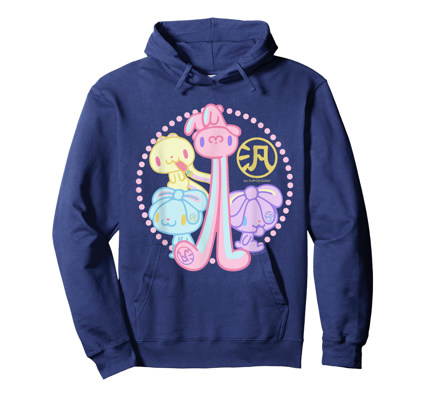 All Purpose Bunny Hanyo Usagi Pink Blue Purple & Yellow T-Shirt