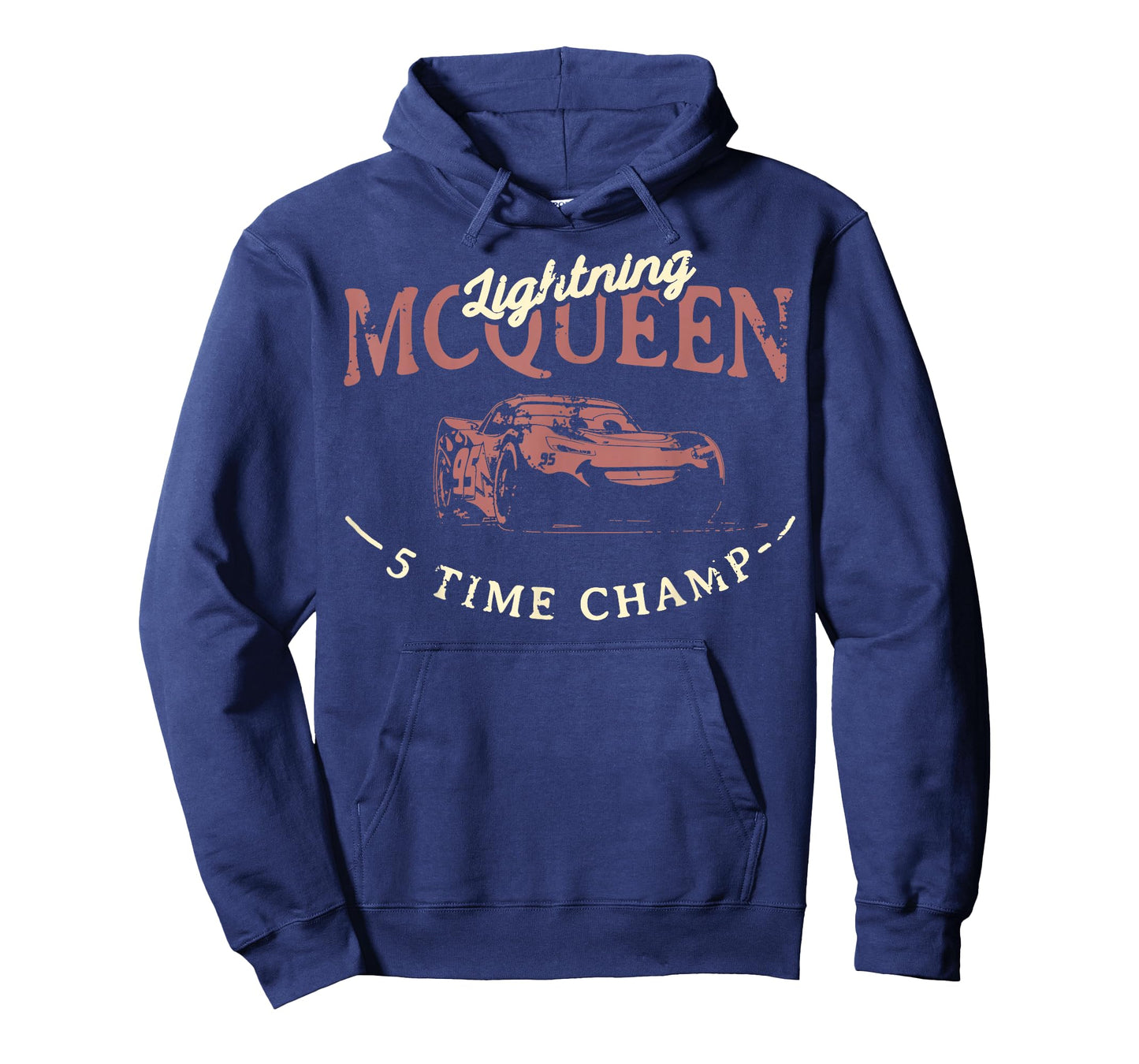 Disney Pixar Cars 3 Lightning McQueen Vintage 5 Time Champ T-Shirt