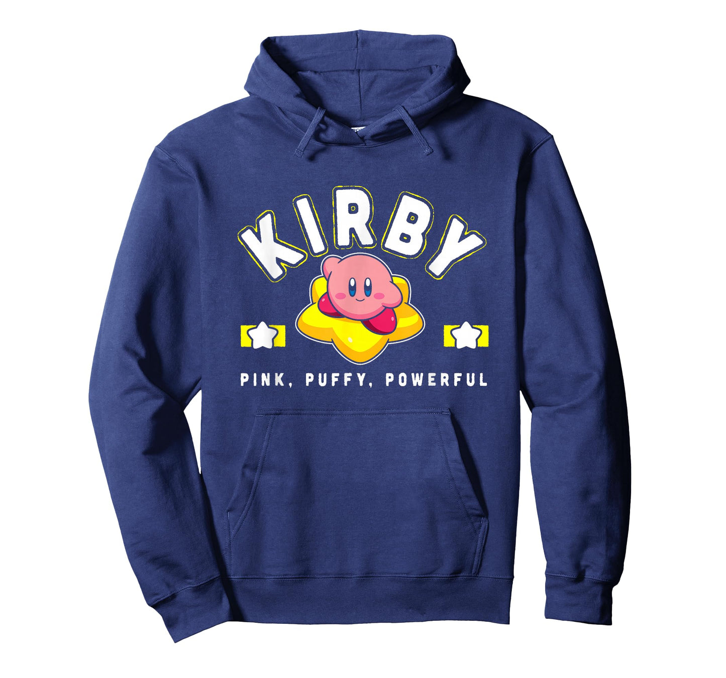 Kirby Pink Puffy Powerful Star Frame Varsity T-Shirt