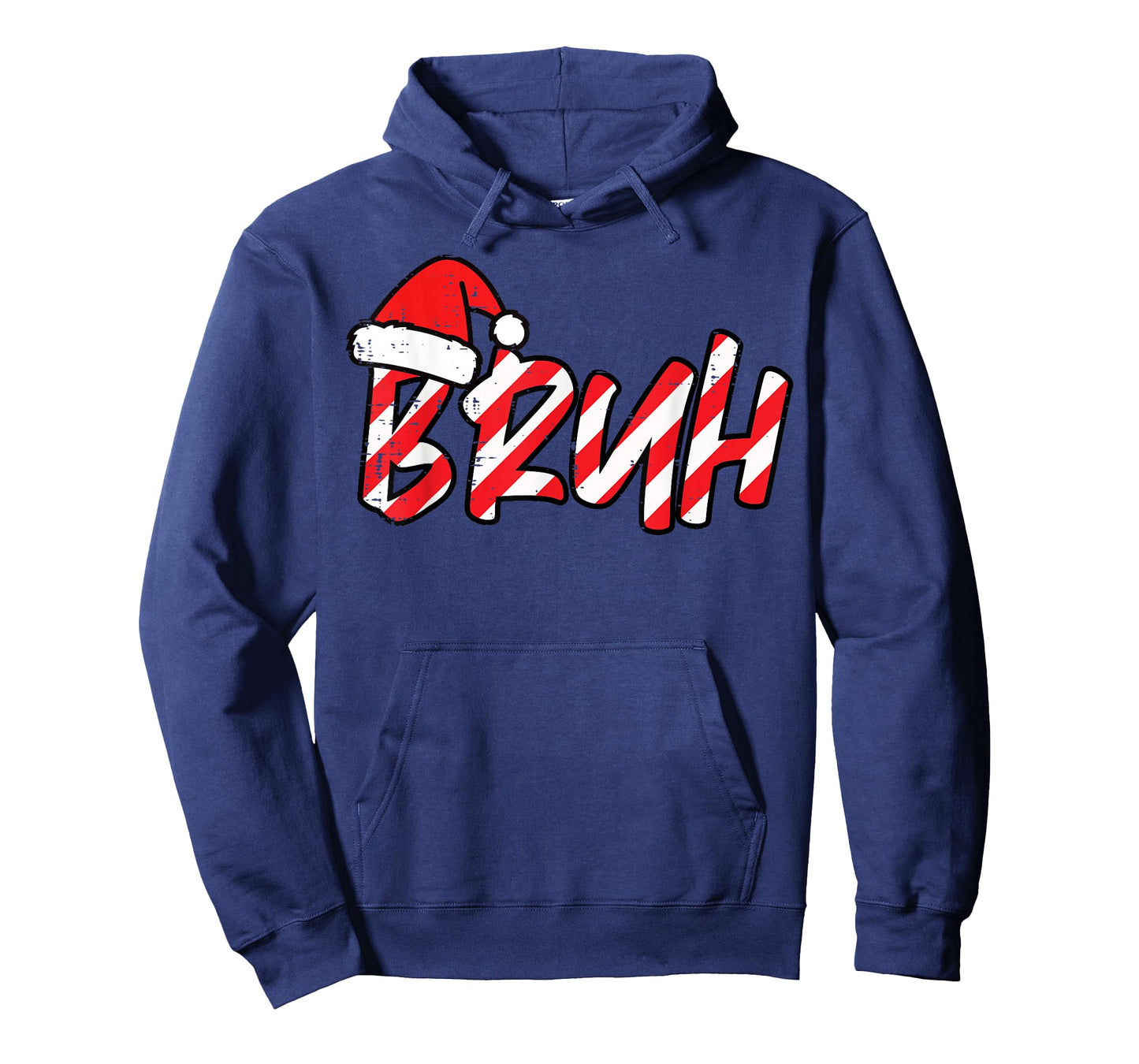 Christmas Bruh Candy Cane Santa Hat Xmas Meme Men Women Kids T-Shirt