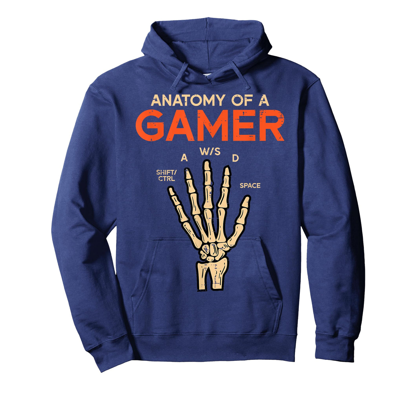 Anatomy Of A Gamer Skeleton Hand Funny Men Boys Kids Teens T-Shirt