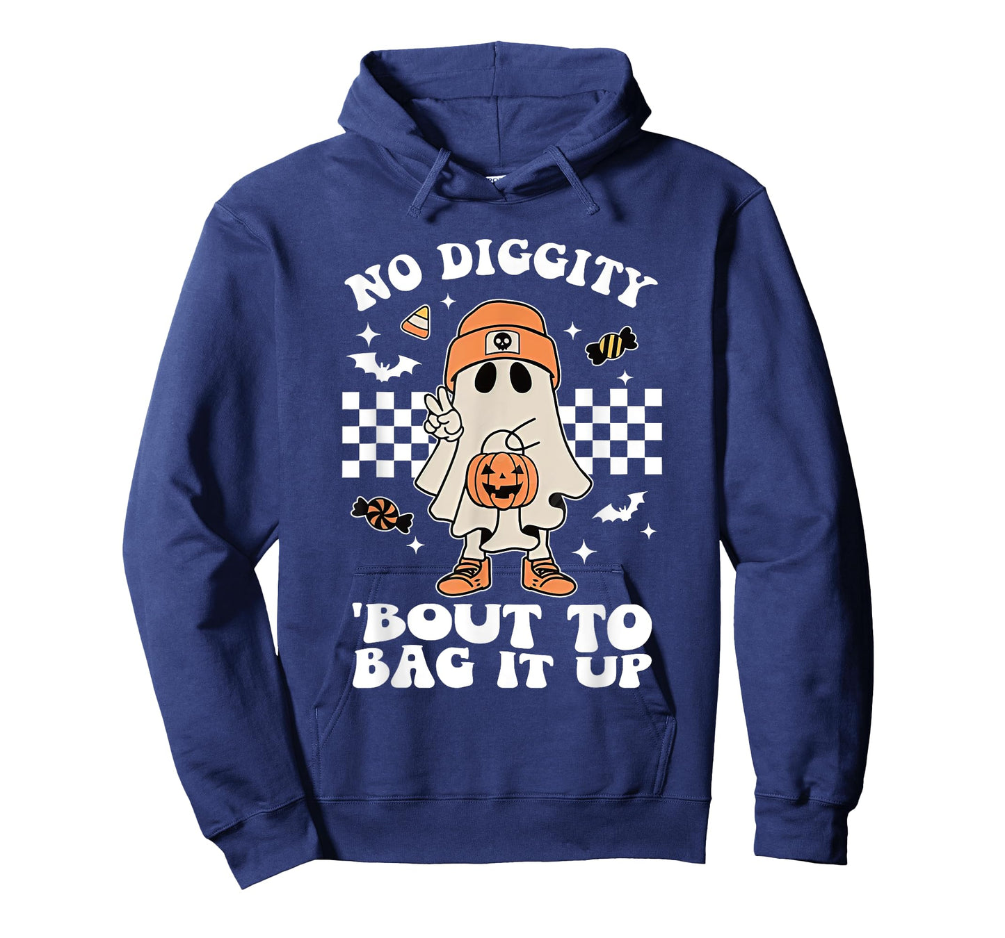 No Diggity Bout To Bag It Up Halloween Spooky Ghost Costume T-Shirt