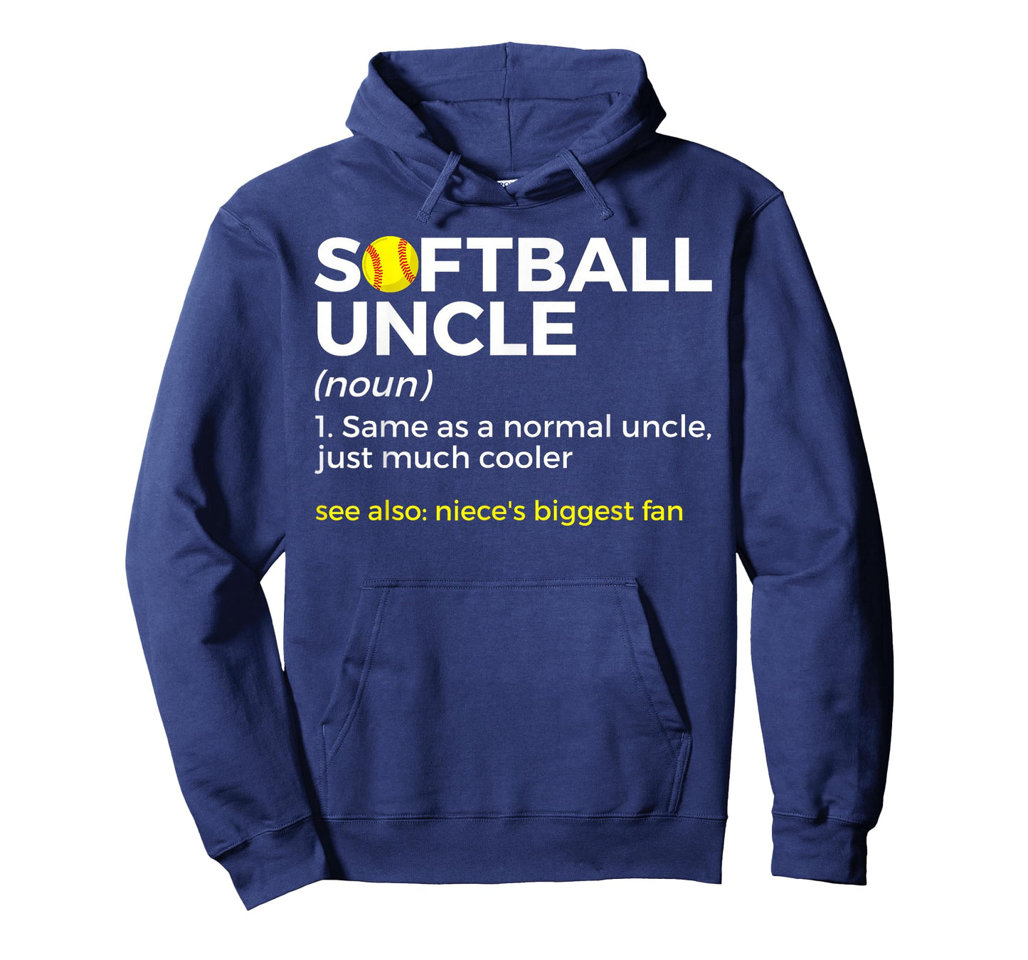 Funny Softball Uncle Definition Niece's Biggest Fan T-Shirt