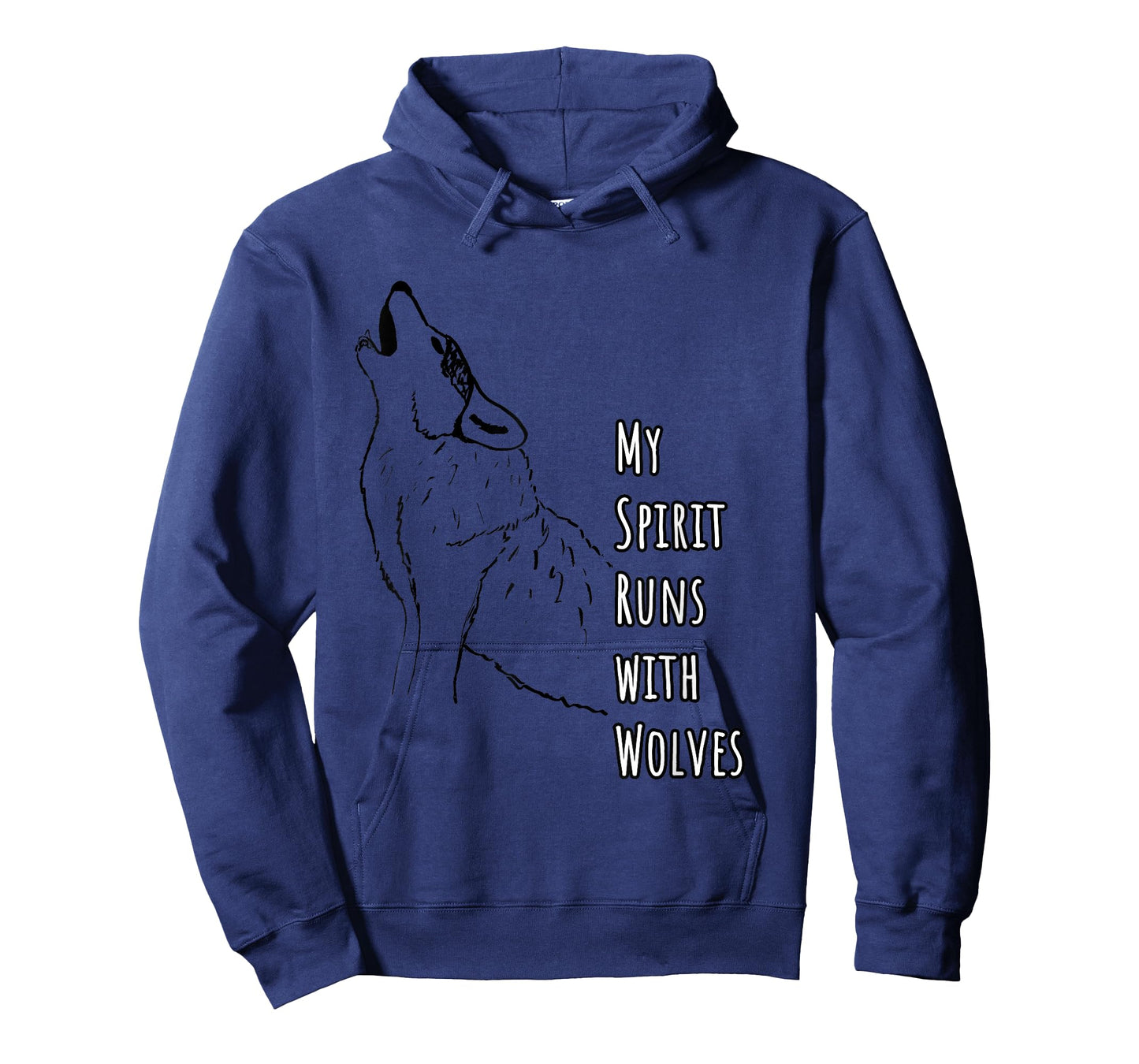My Spirit Runs with Wolves Wolf Illustration Nature Wildlife T-Shirt