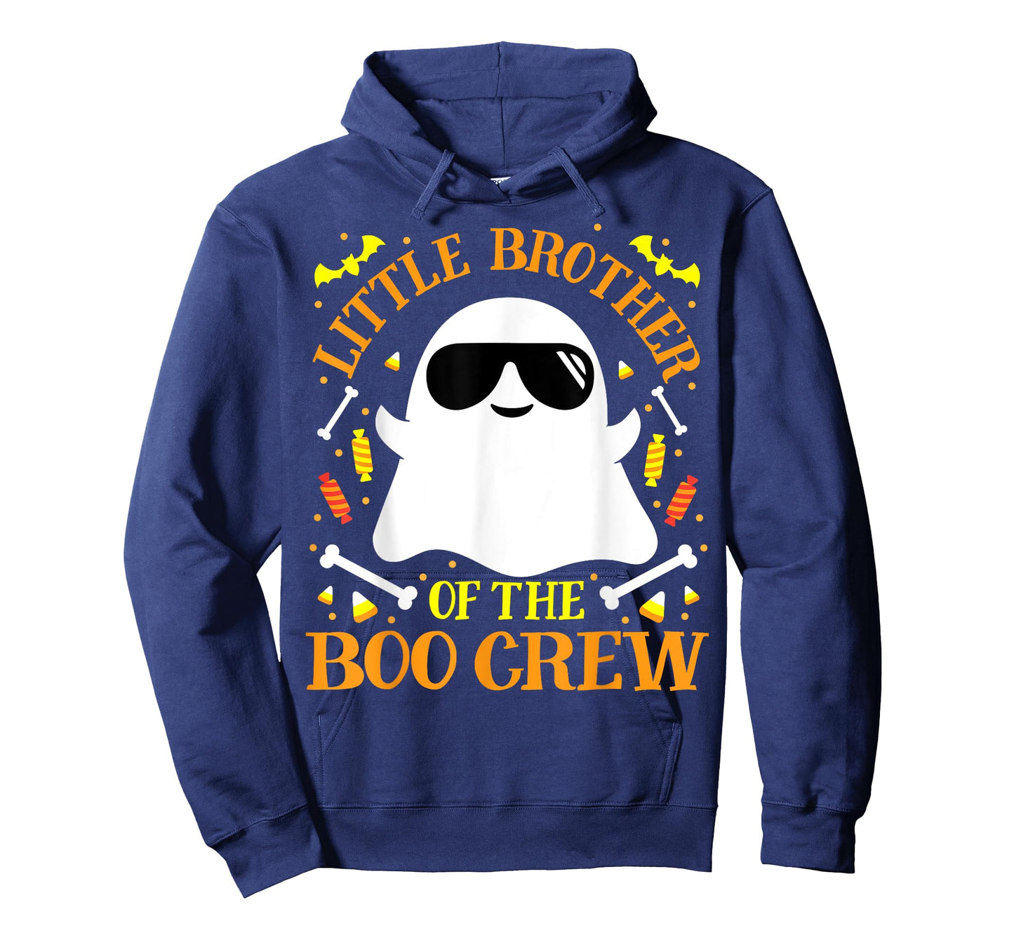Little Brother Boo Crew Ghost Matching Family Boys Halloween T-Shirt