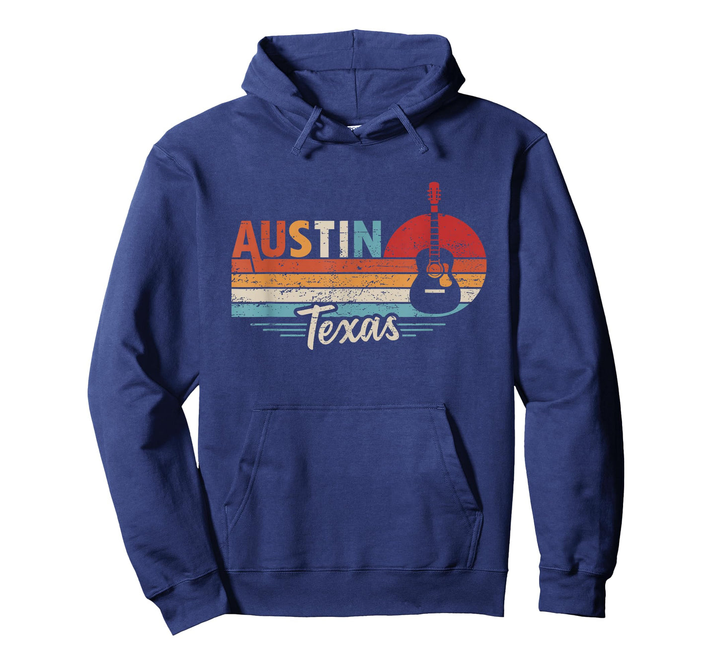 Retro Austin Texas Guitar Music T-Shirt