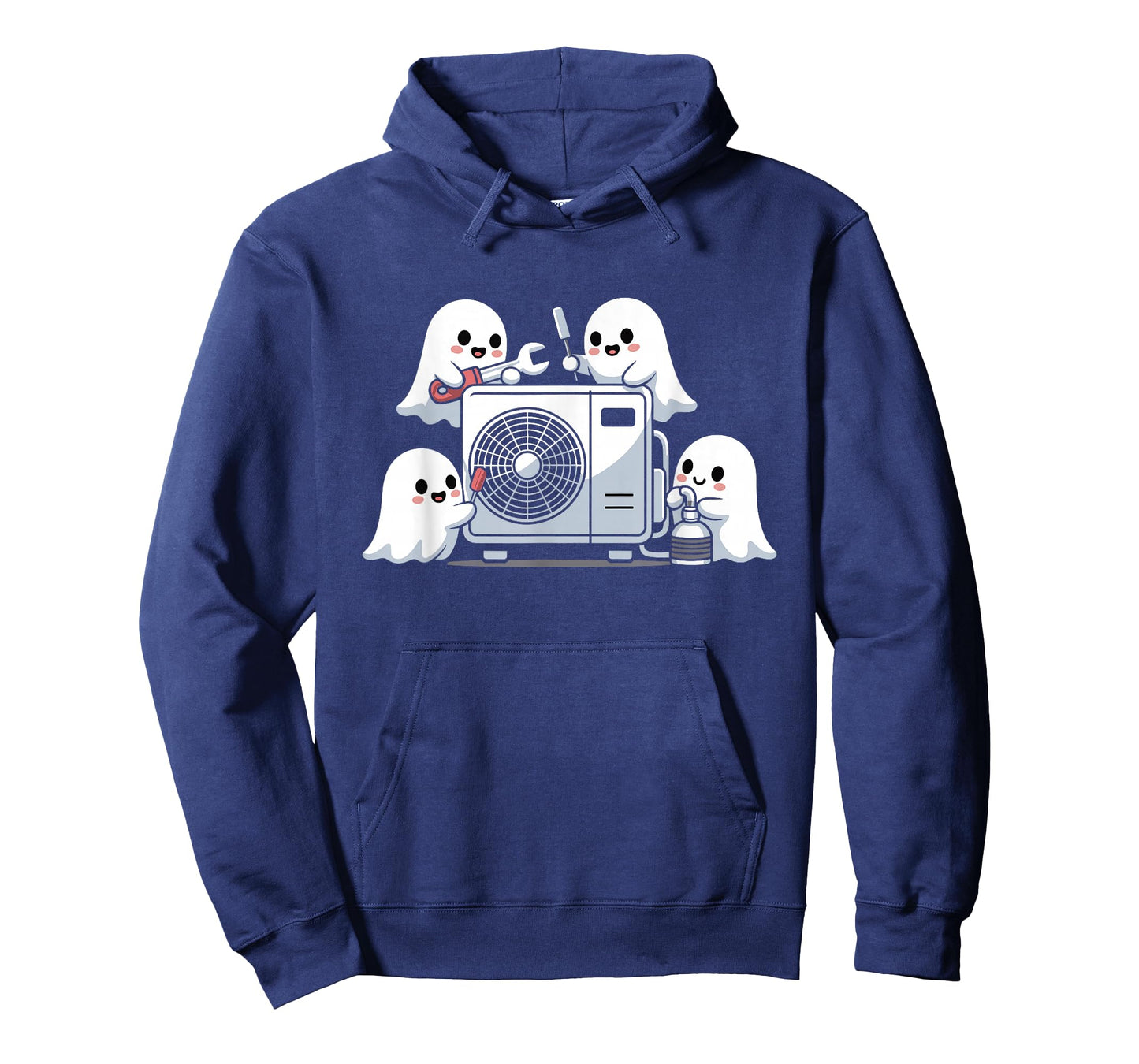 HVAC Tech Ghost Halloween Costume Spooky Technician Worker T-Shirt