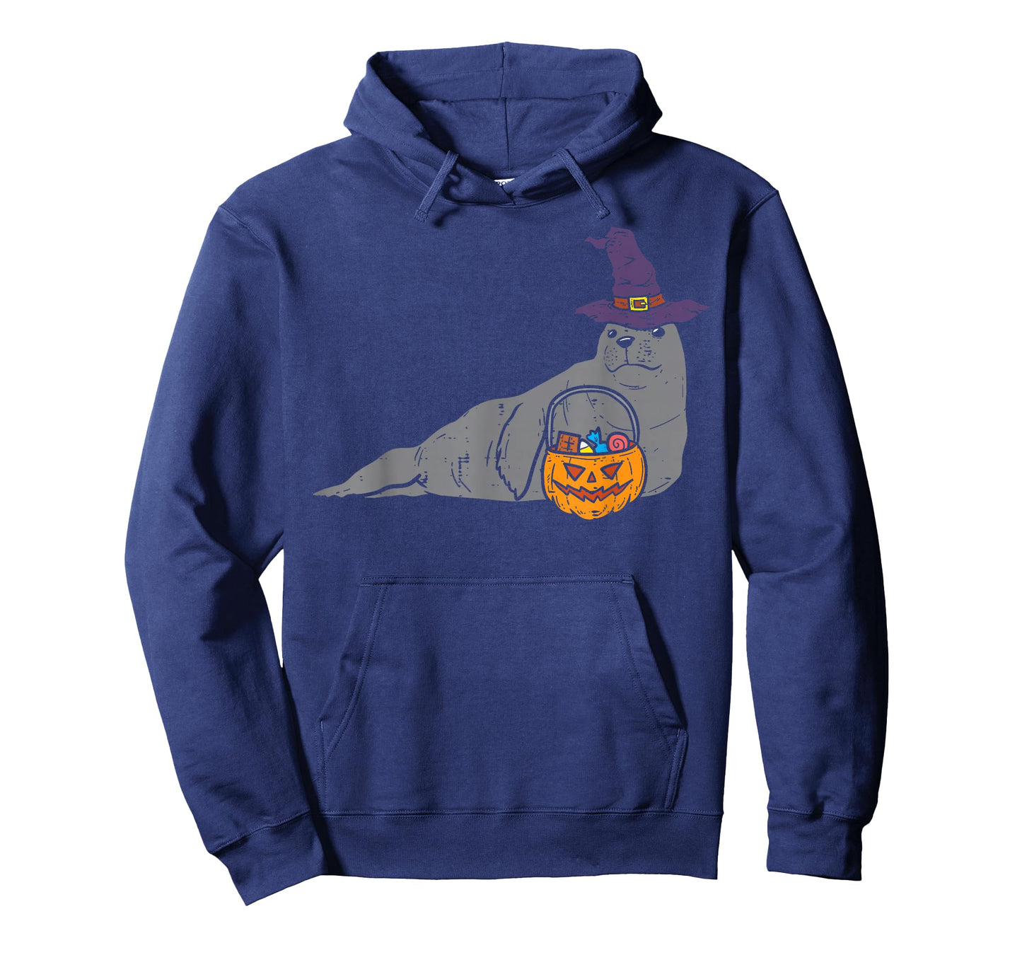 Seal Sea Lion Witch Pumpkin Halloween Animal Men Women Kids T-Shirt