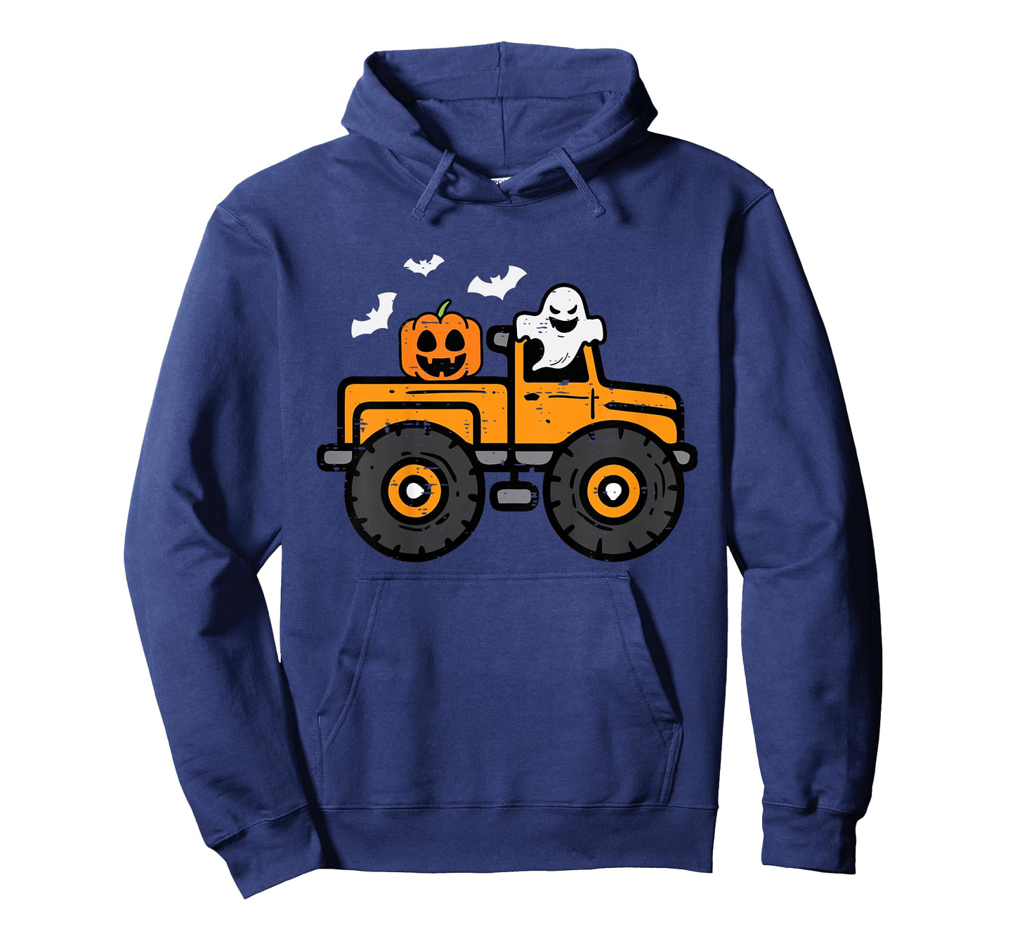 Kids Monster Truck Ghost Pumpkin Halloween Costume Toddler Boys T-Shirt