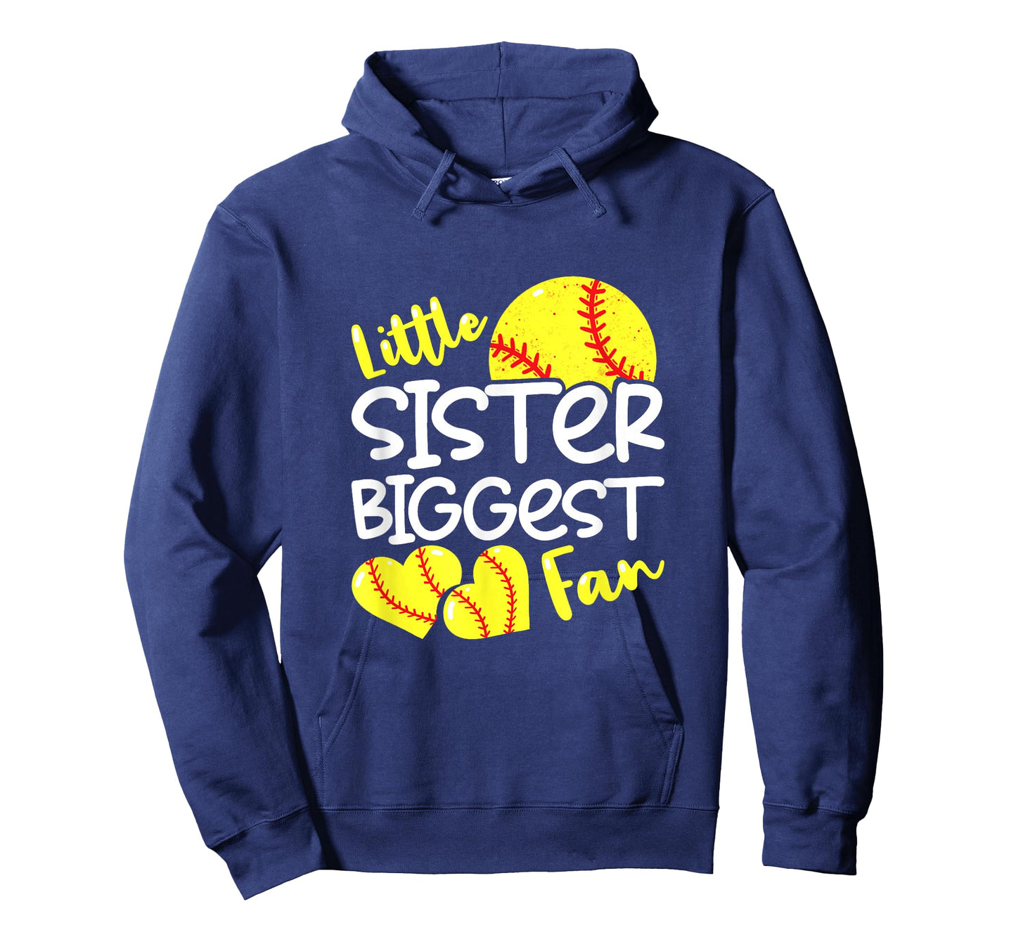 Softball Little Sister Biggest Fan Teen Girls T-Shirt