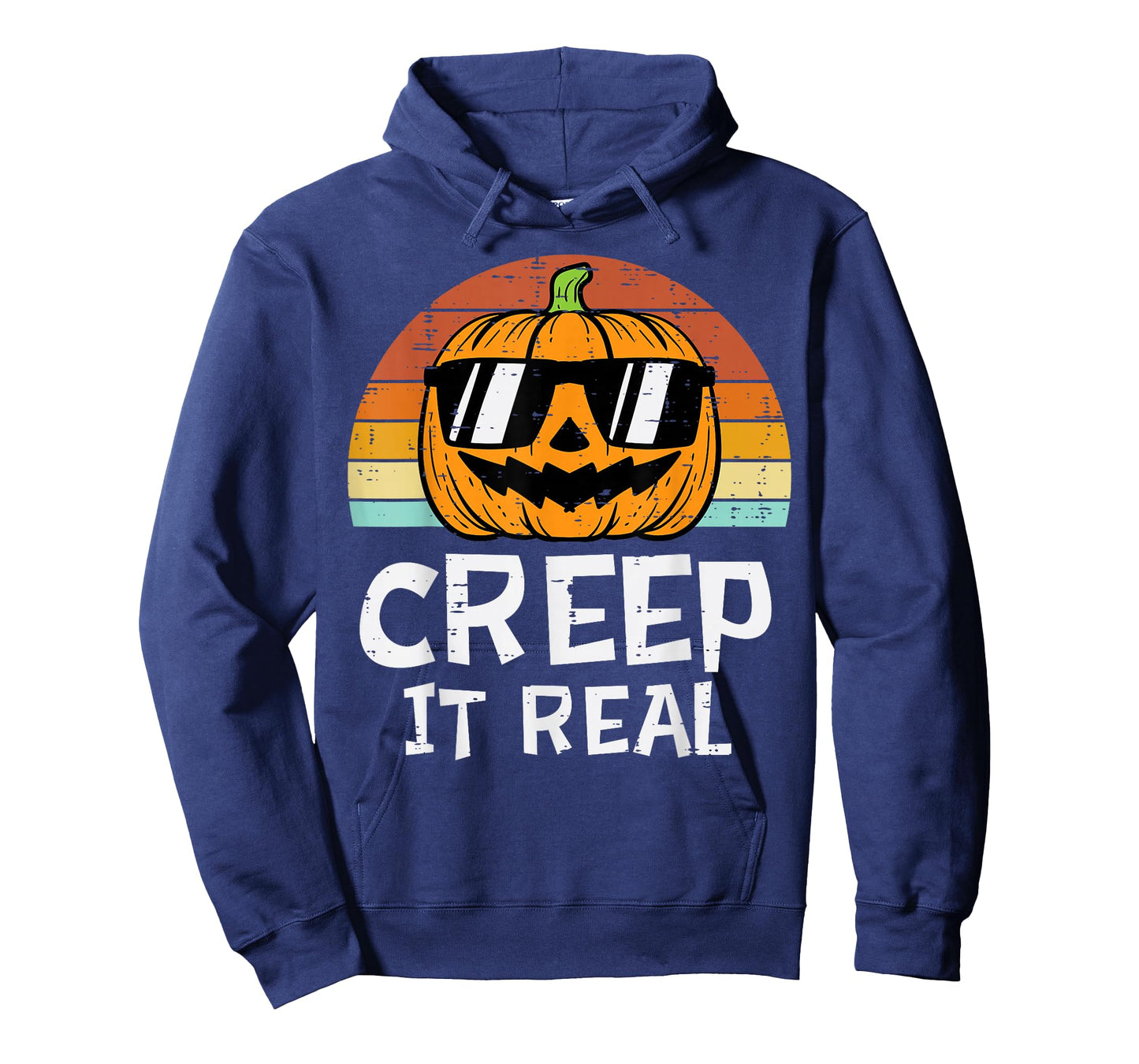 Creep It Real Cool Pumpkin Retro Halloween Costume Men Boys T-Shirt