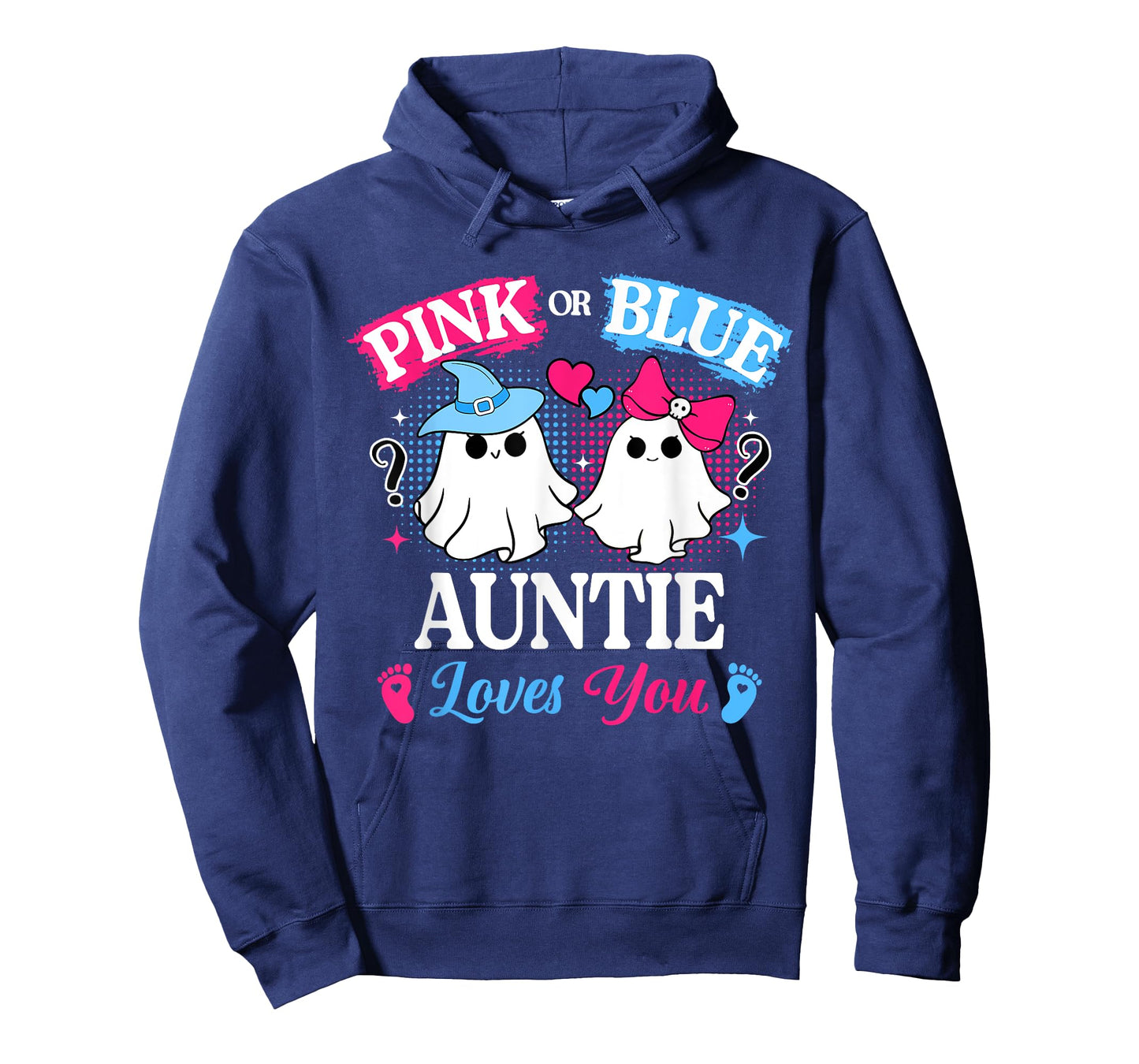 Pink or Blue Auntie Loves You Gender Reveal Halloween T-Shirt