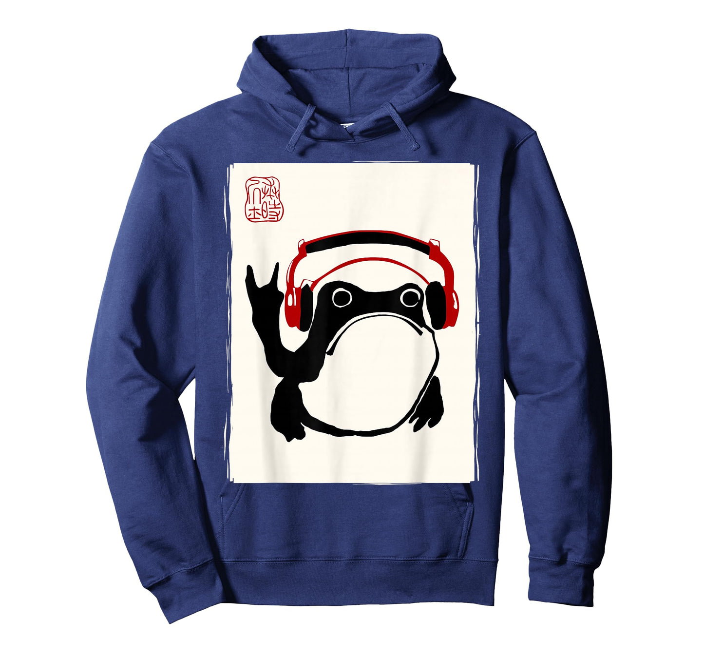 Funny Grumpy Frog Rock Music Band Kawaii Sumi-e Japanese T-Shirt
