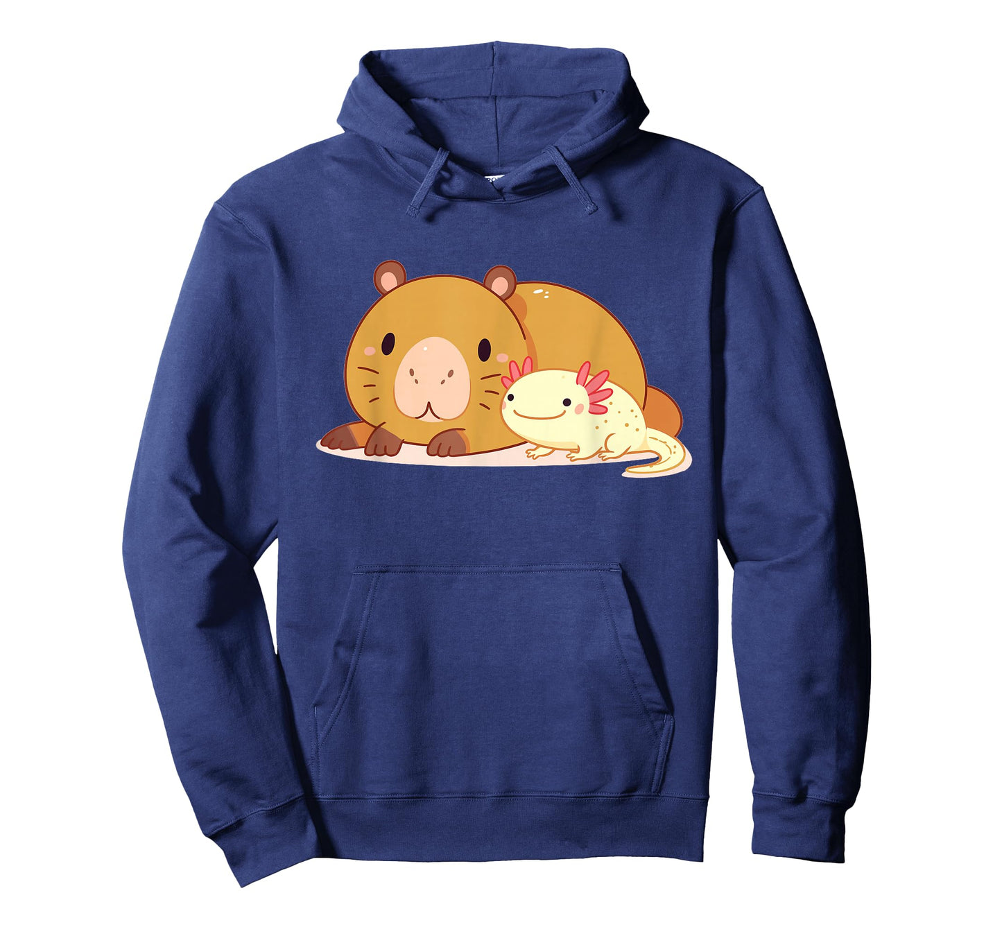 Cute Thick Axolotl with Capybara T-Shirt