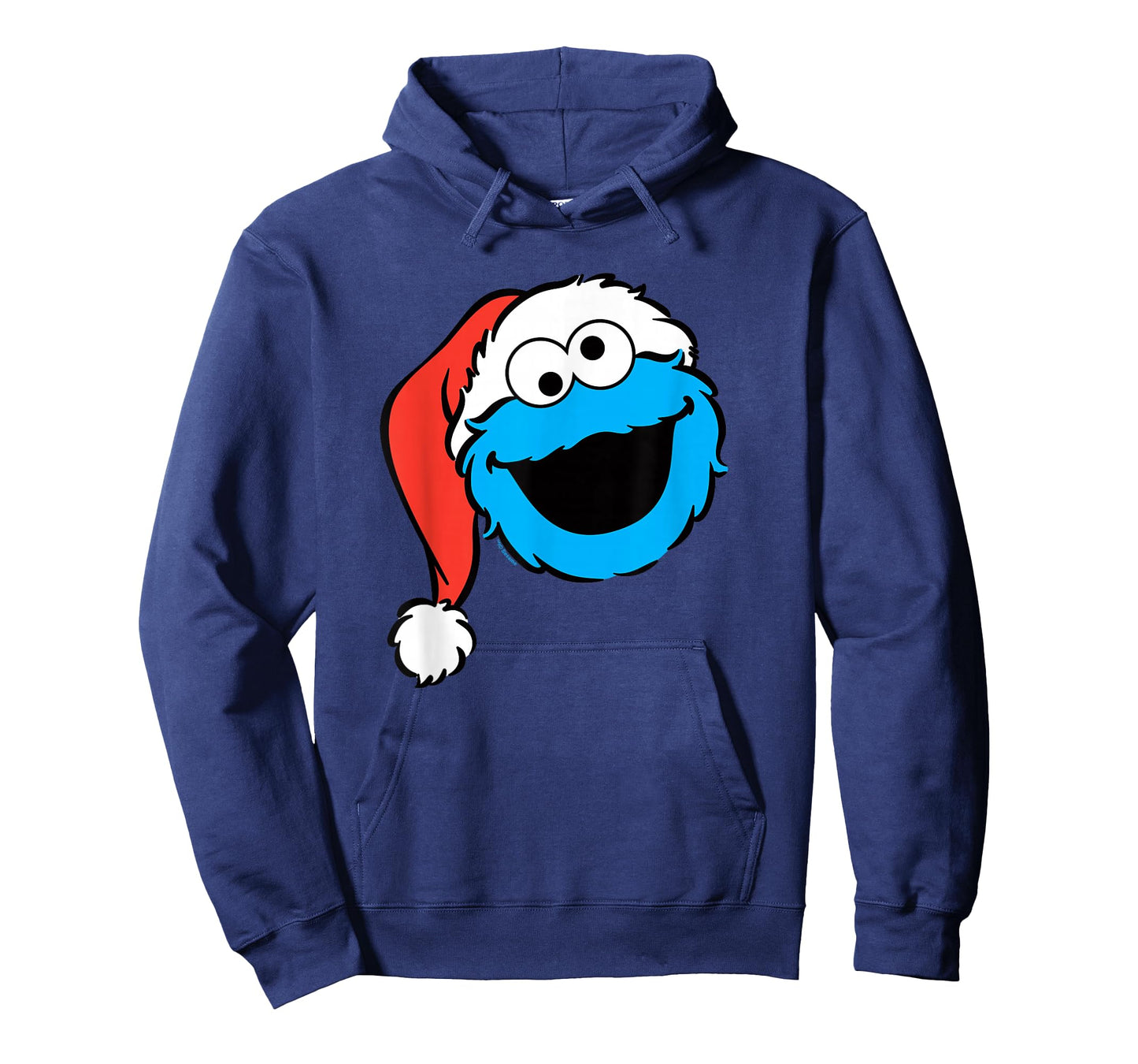 Sesame Street Christmas Santa Hat Cookie Monster Face T-Shirt