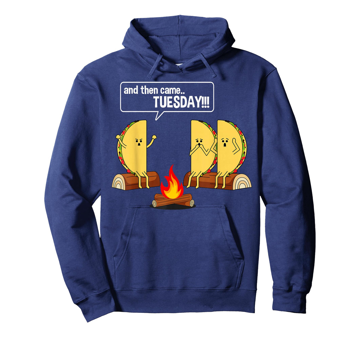 Taco Tells Scary Campfire Story About Tuesdays Funny Graphic T-Shirt