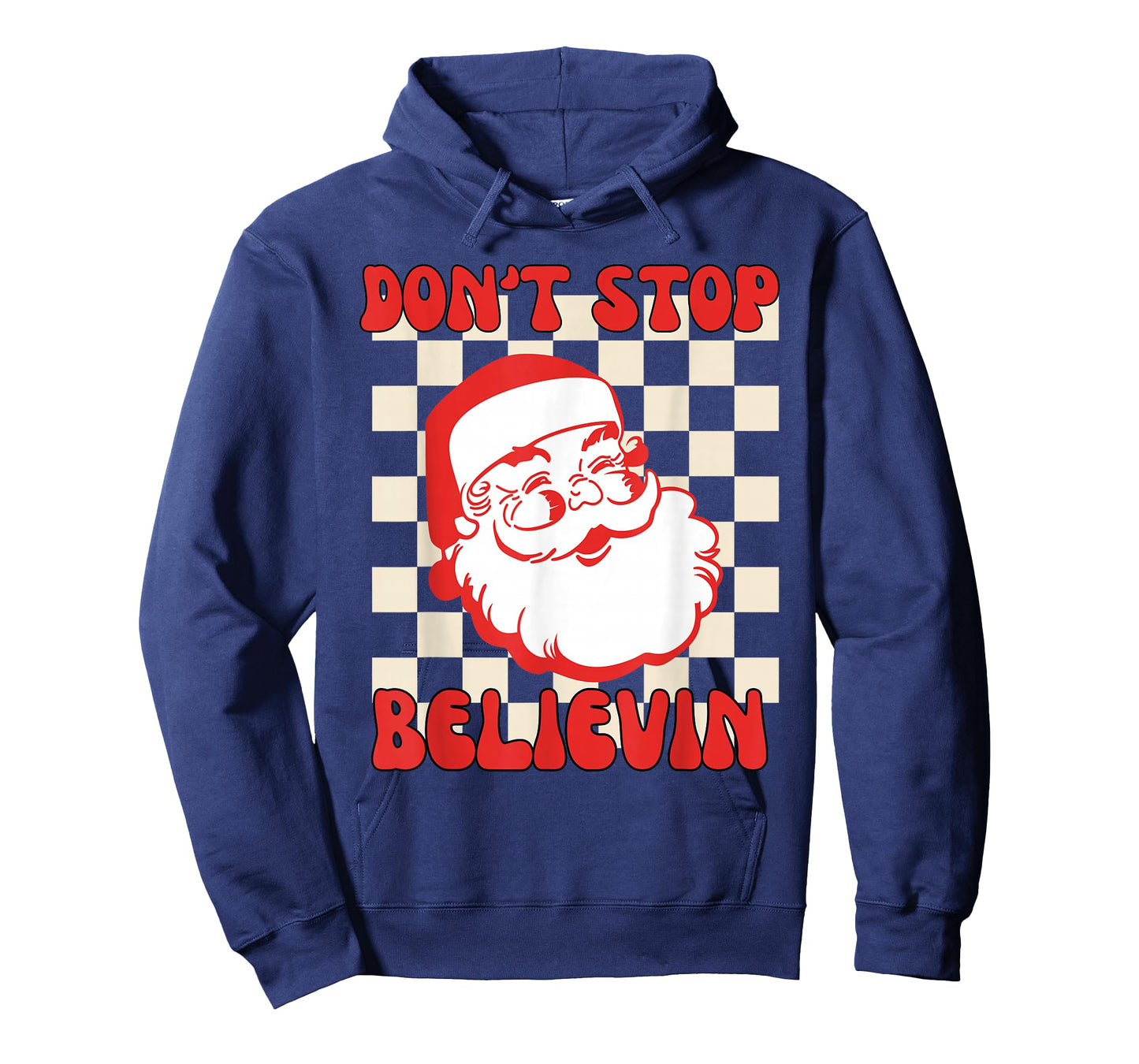 Don't Stop Believing Funny Santa Claus Retro Christmas T-Shirt