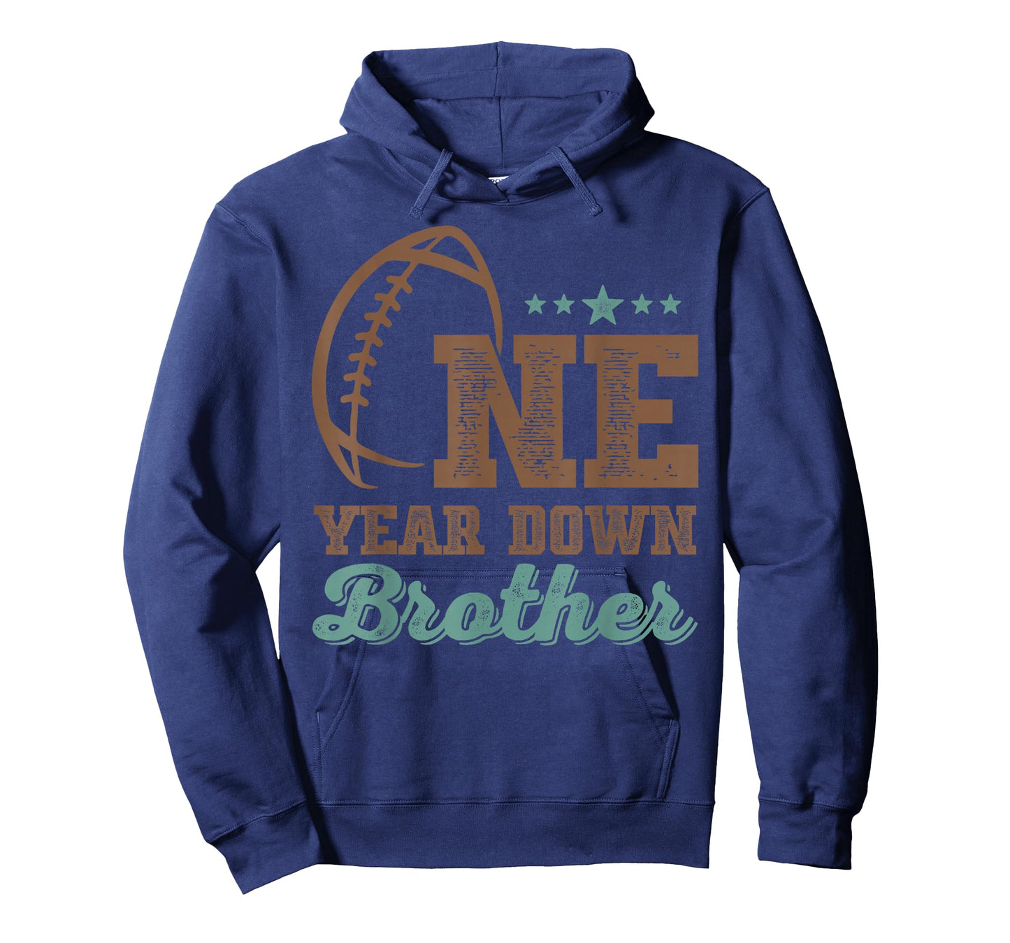 Brother Of The Birthday Boy 1st Year Down Birthday Football T-Shirt