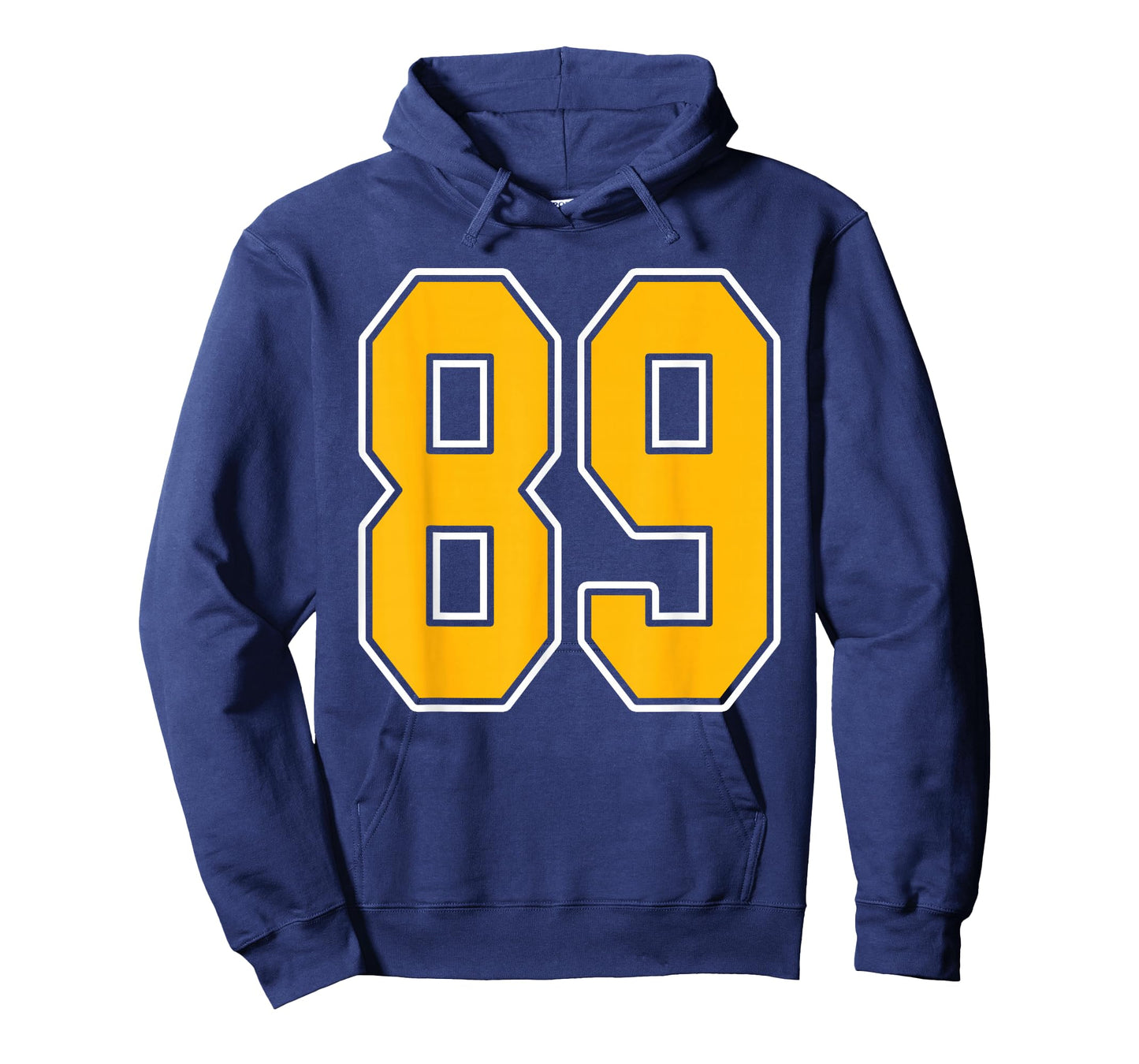 Gold and White Sports Number 89 Jersey Uniform Player T-Shirt