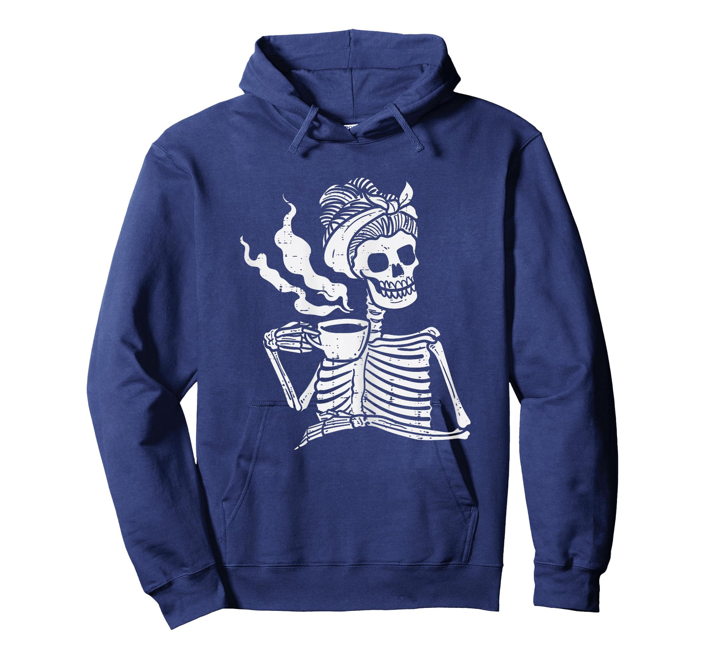 Skeleton Woman Mom Bun Coffee Funny Halloween Costume Women T-Shirt