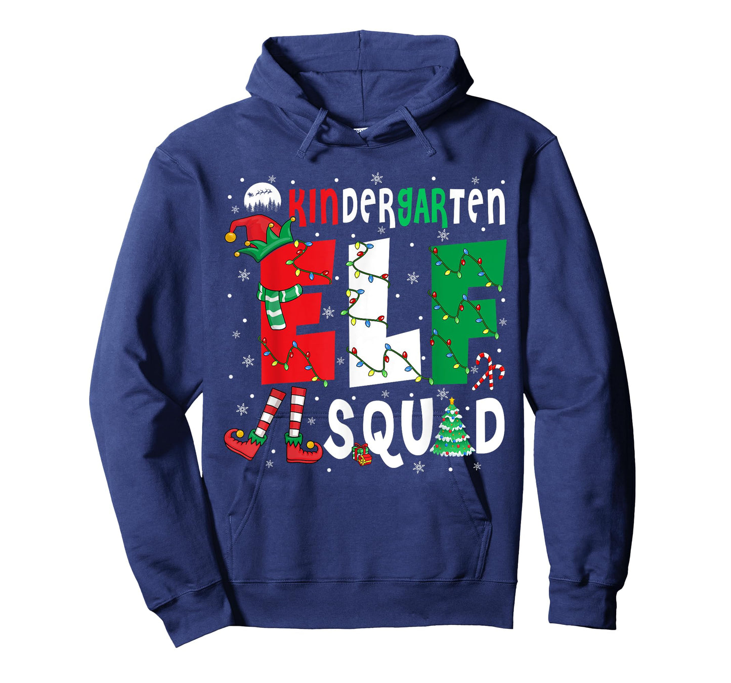 Kindergarten Elf Squad Christmas Elf Costume Student Teacher Men Women Kids T-Shirt
