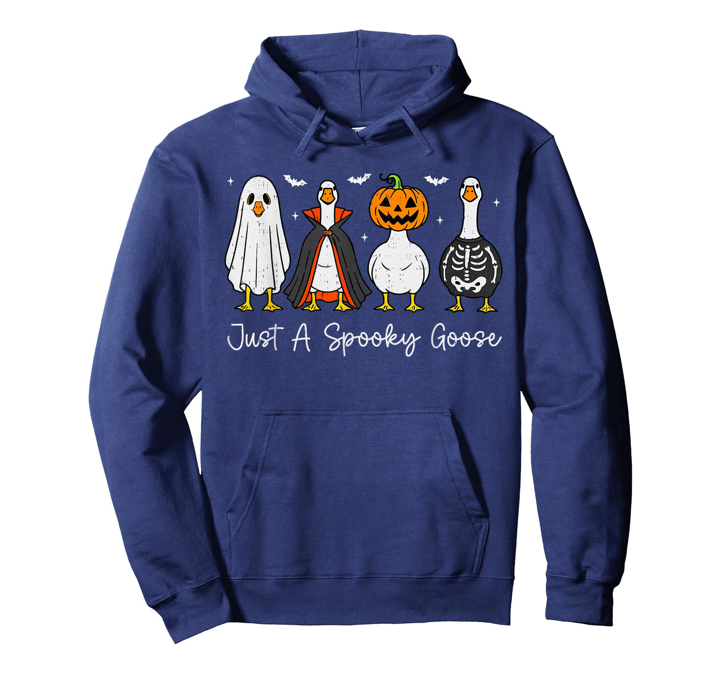 Just A Spooky Goose Witch Pumpkin Ghost Skeleton Halloween T-Shirt