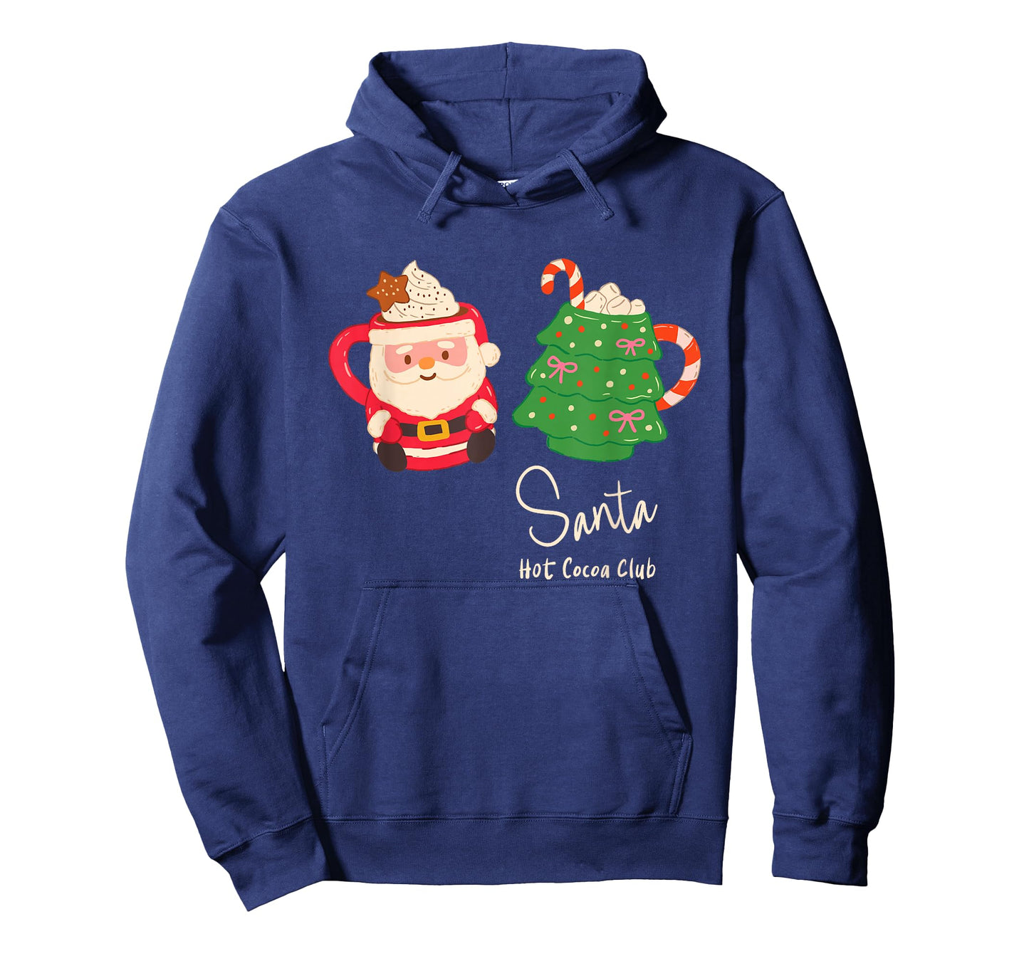 Santa Hot Cocoa Club Retro Christmas Holiday Mug Graphic T-Shirt