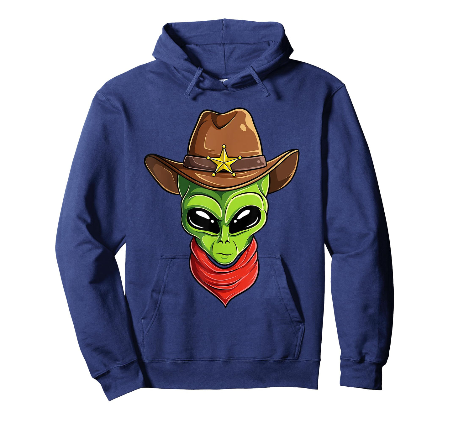 Funny Alien Space Extraterrestrial UFO Western Cowboy T-Shirt