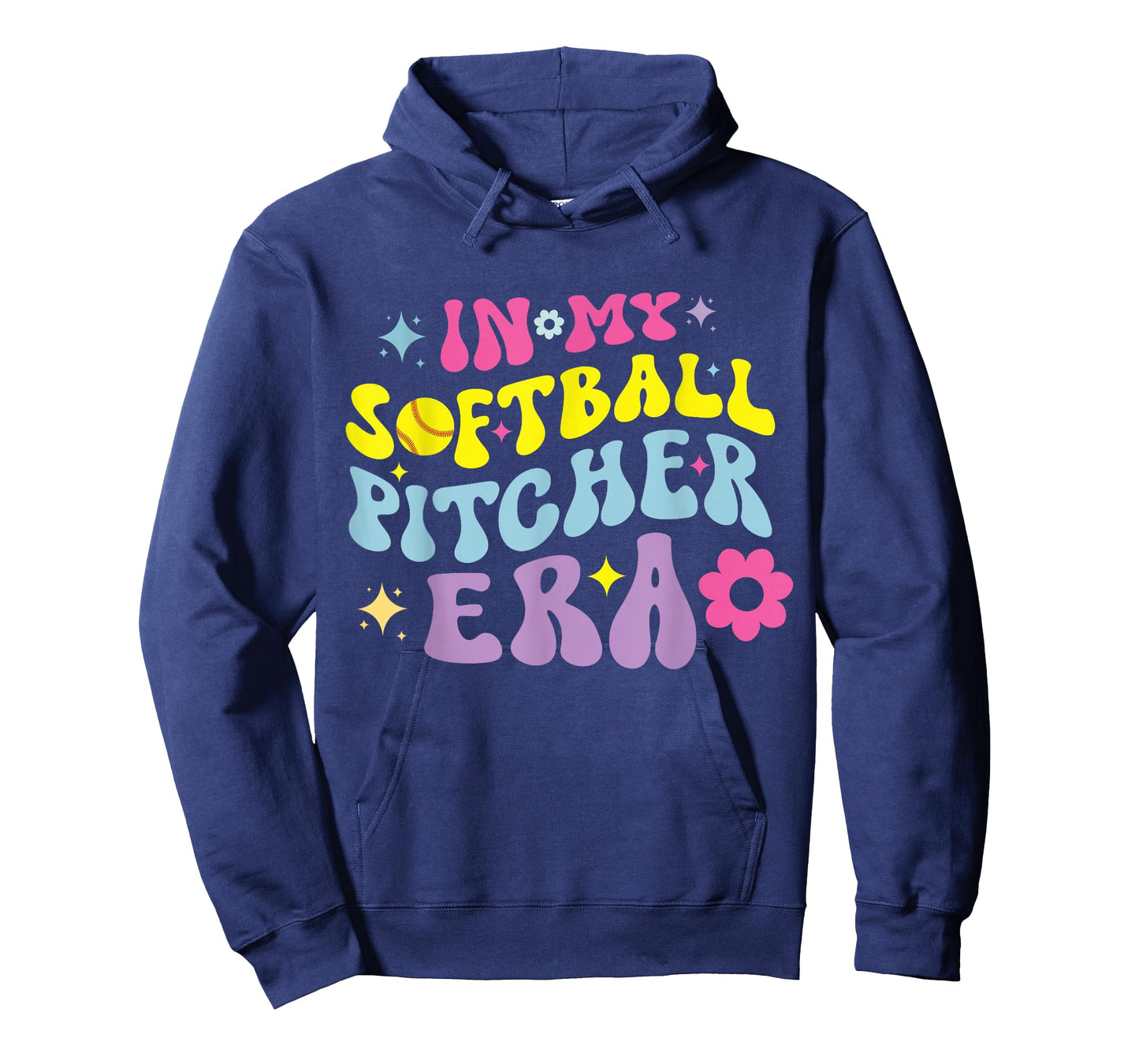 In My Softball Pitcher Era Groovy Fastpitch Girls Game T-Shirt