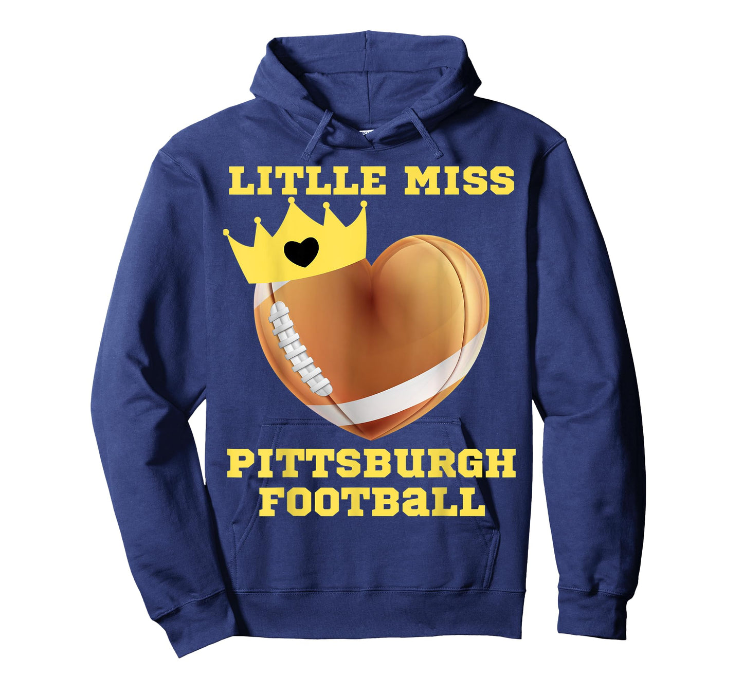 Little Miss Pittsburgh Football Fun Girl Toddler Girls Funny T-Shirt