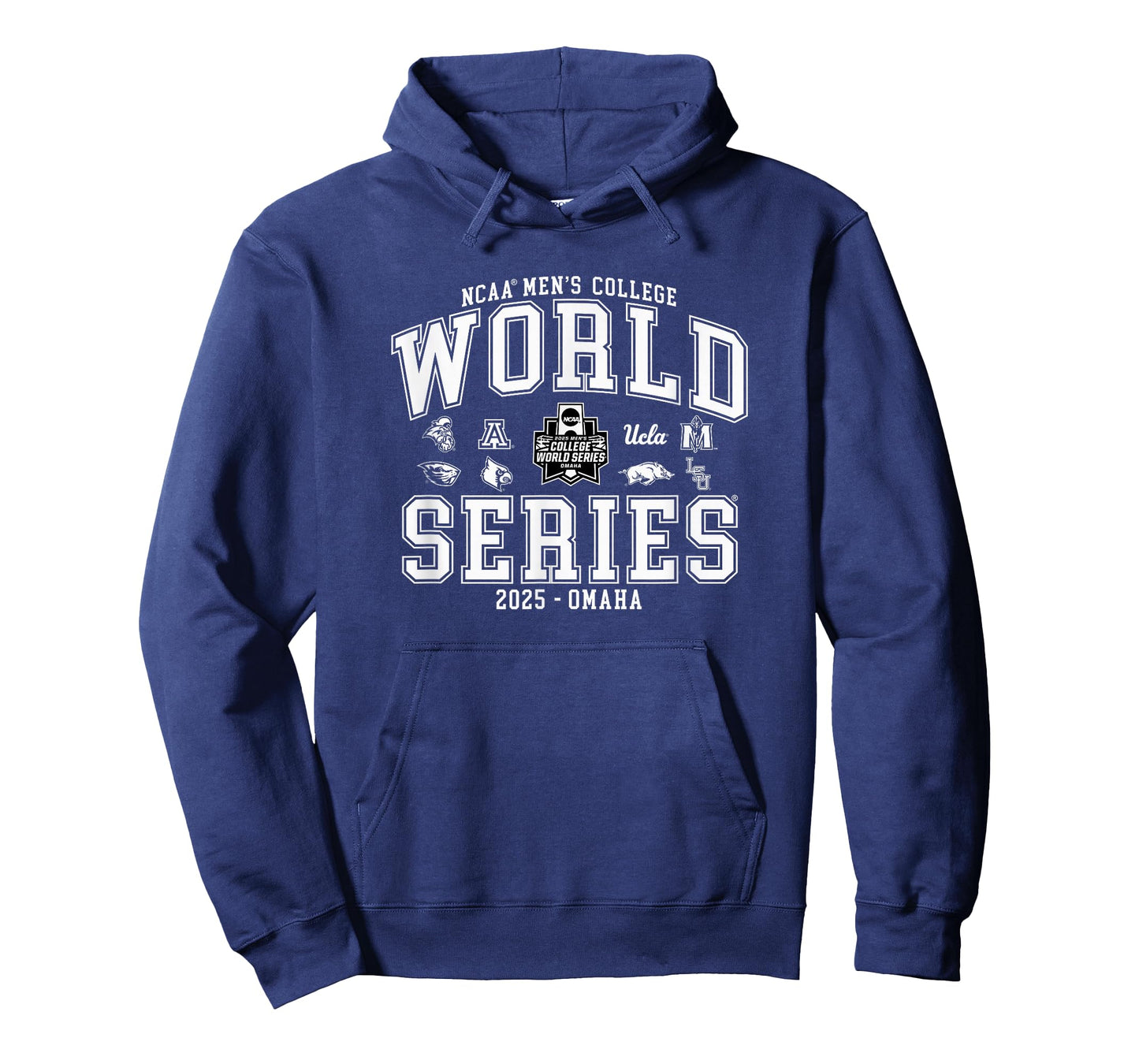 Men's College World Series 2025 NCAA Baseball 8-Team Color T-Shirt