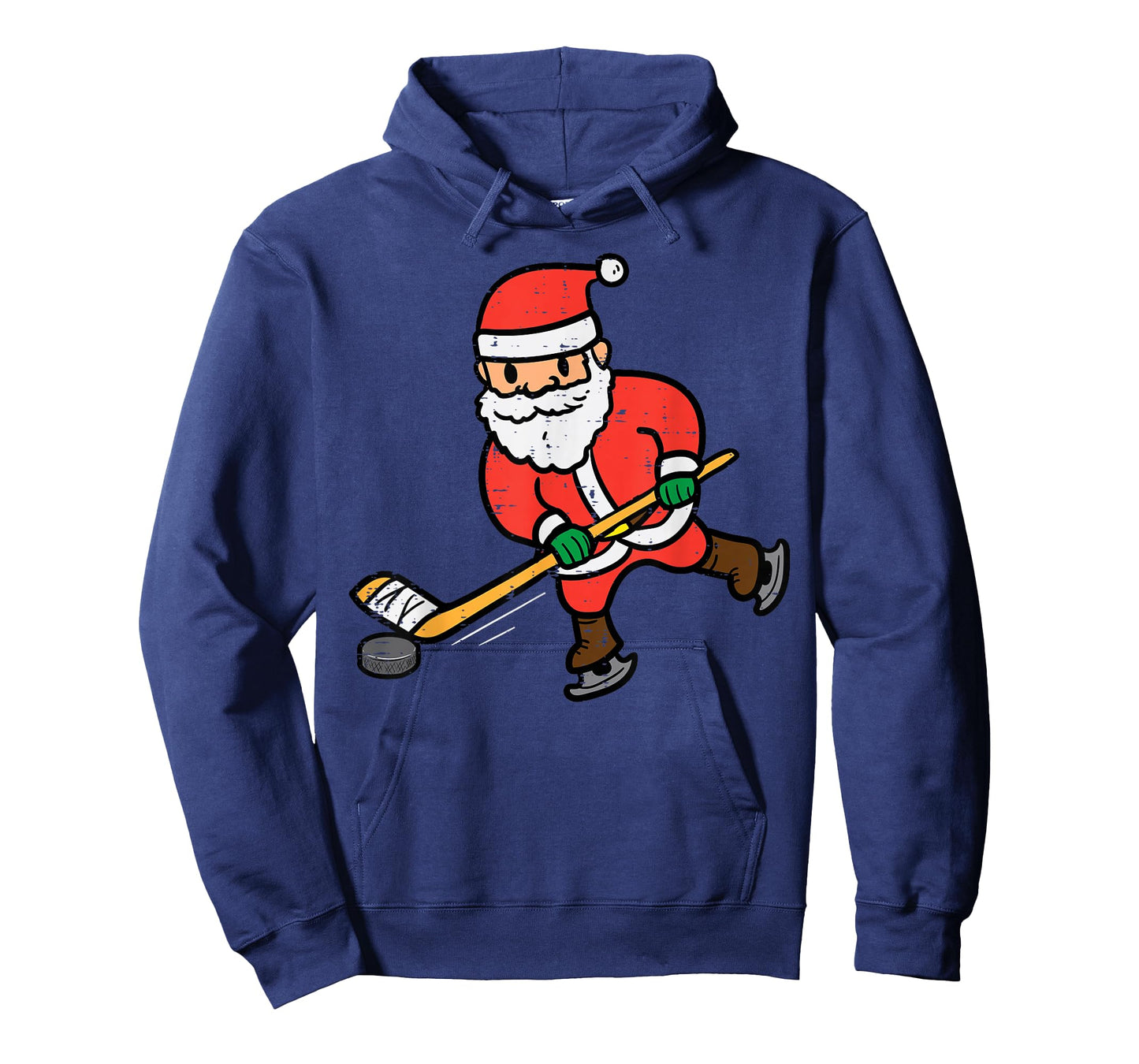 Santa Ice Hockey Christmas Funny Xmas Sports Men Boys Kids T-Shirt