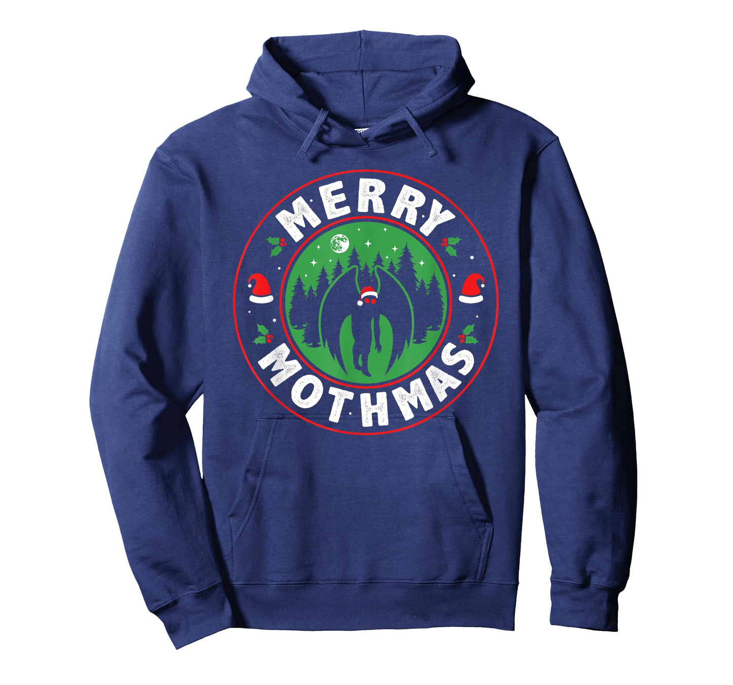 Merry Mothmas Funny Santa Mothman Cryptid Christmas Pajama T-Shirt