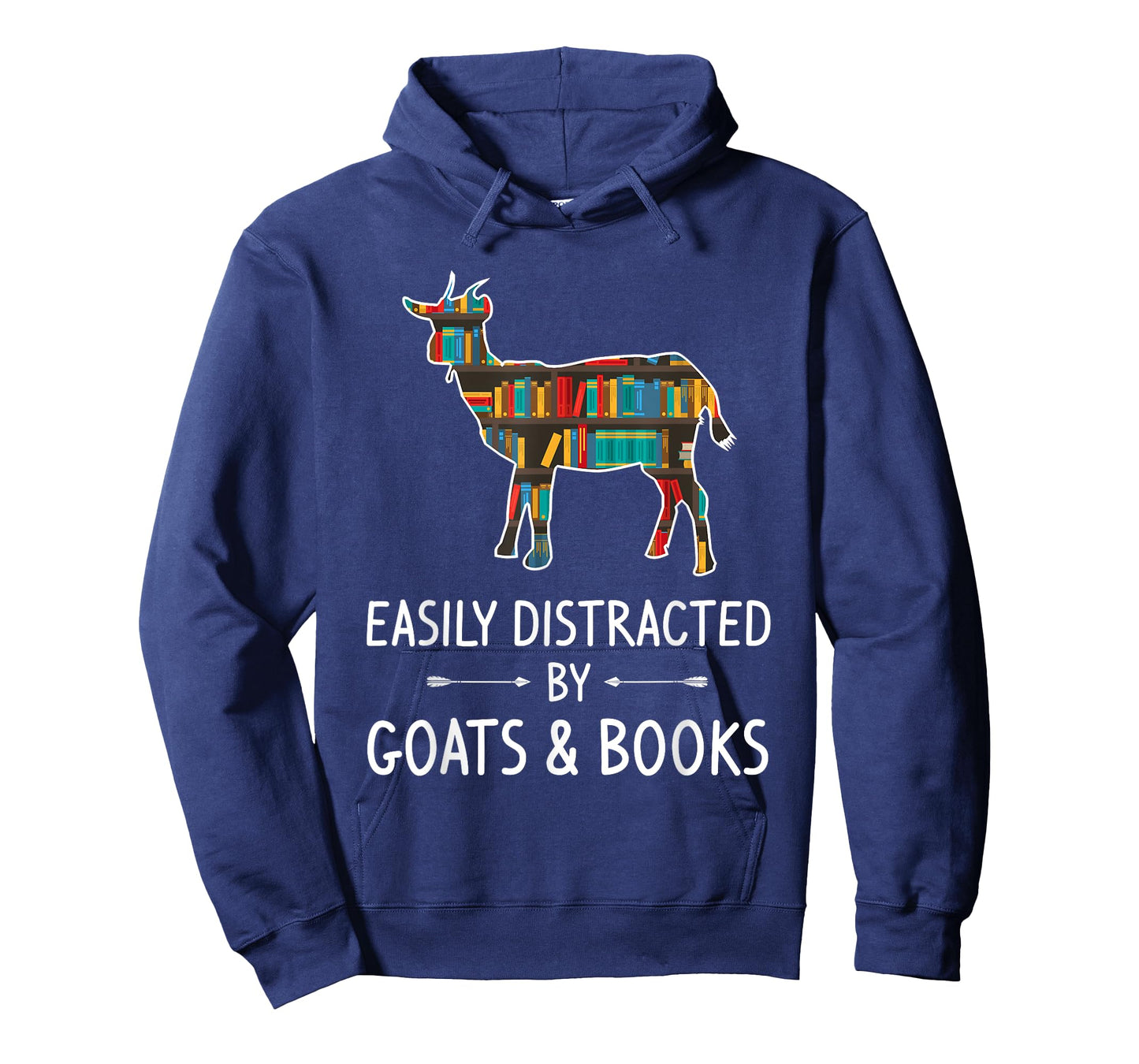 Easily Distracted By Goats & Books Lover Gift Sheep Kid T-Shirt