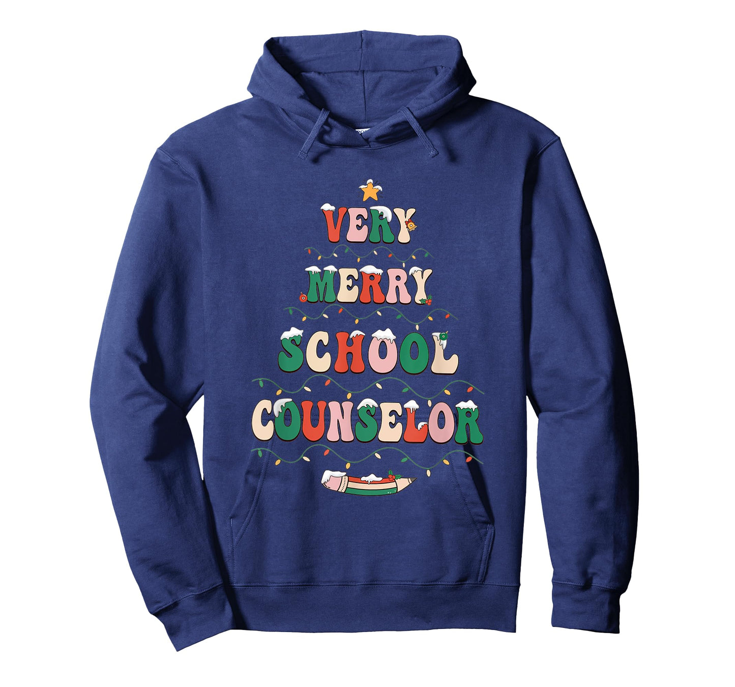 Groovy Very Merry School Counselor Christmas School Women T-Shirt
