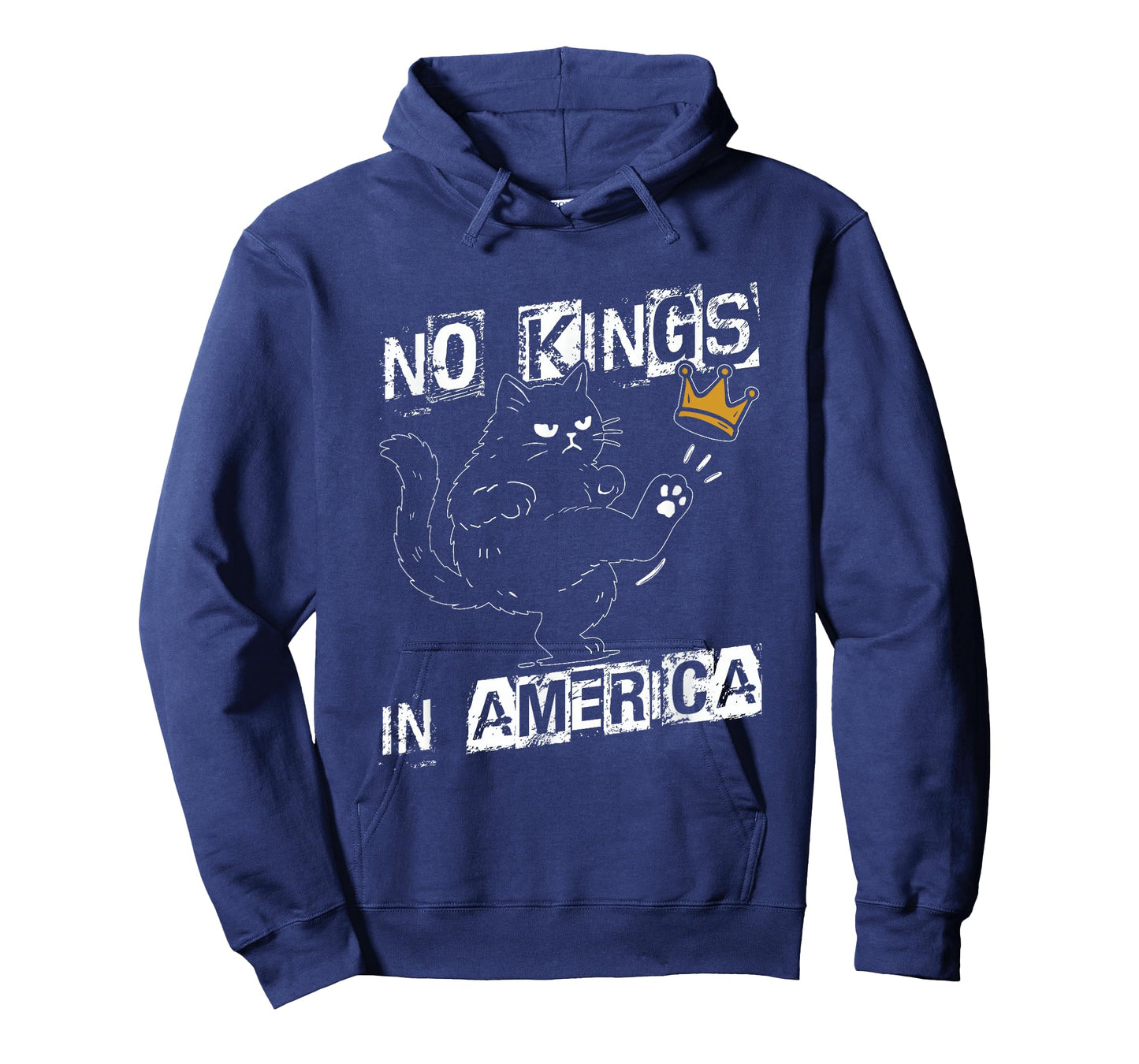 NO Kings in America Patriotic Black Cat 4th of July T-Shirt