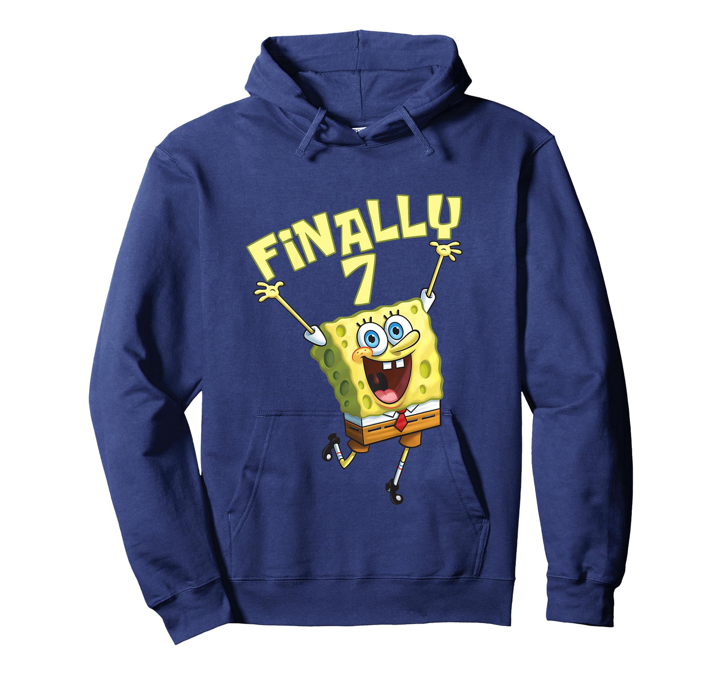Mademark x SpongeBob SquarePants - Kids Original SpongeBob Square Pants - 7th Birthday. Finally 7. T-Shirt
