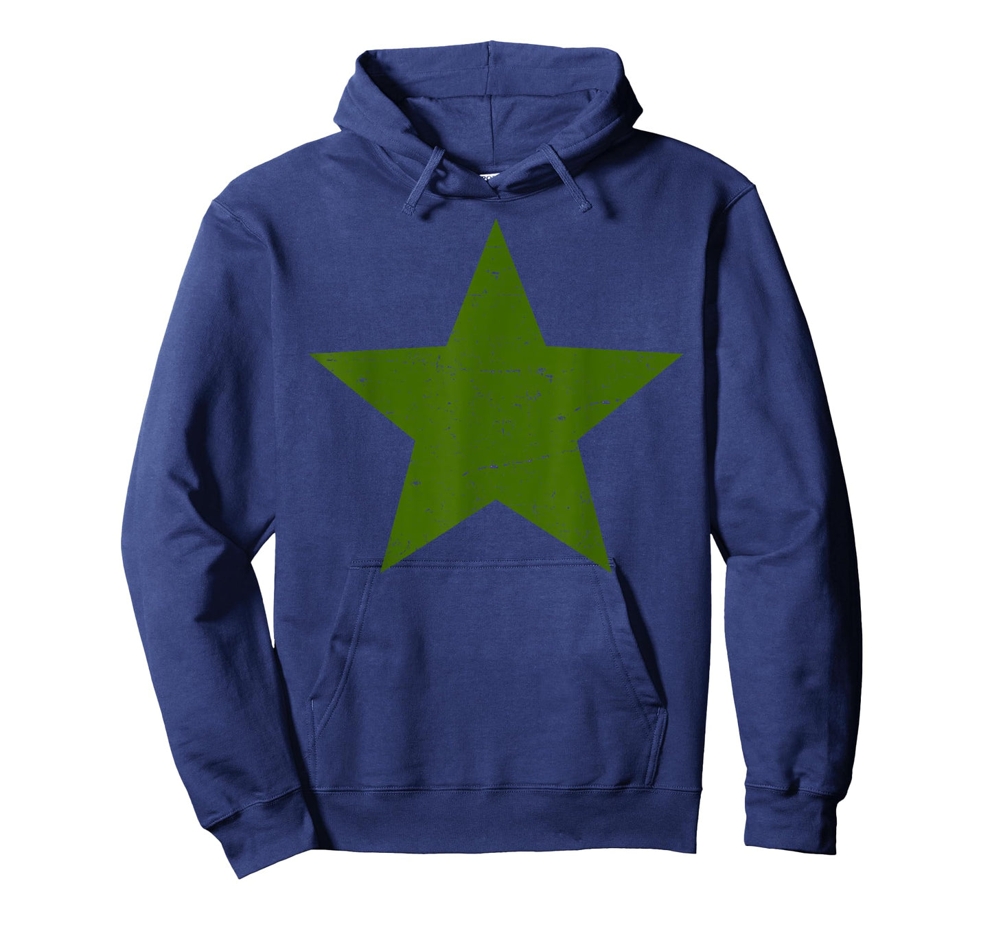 Grunge Alternative Distressed Red Star 90s rock music Green T-Shirt
