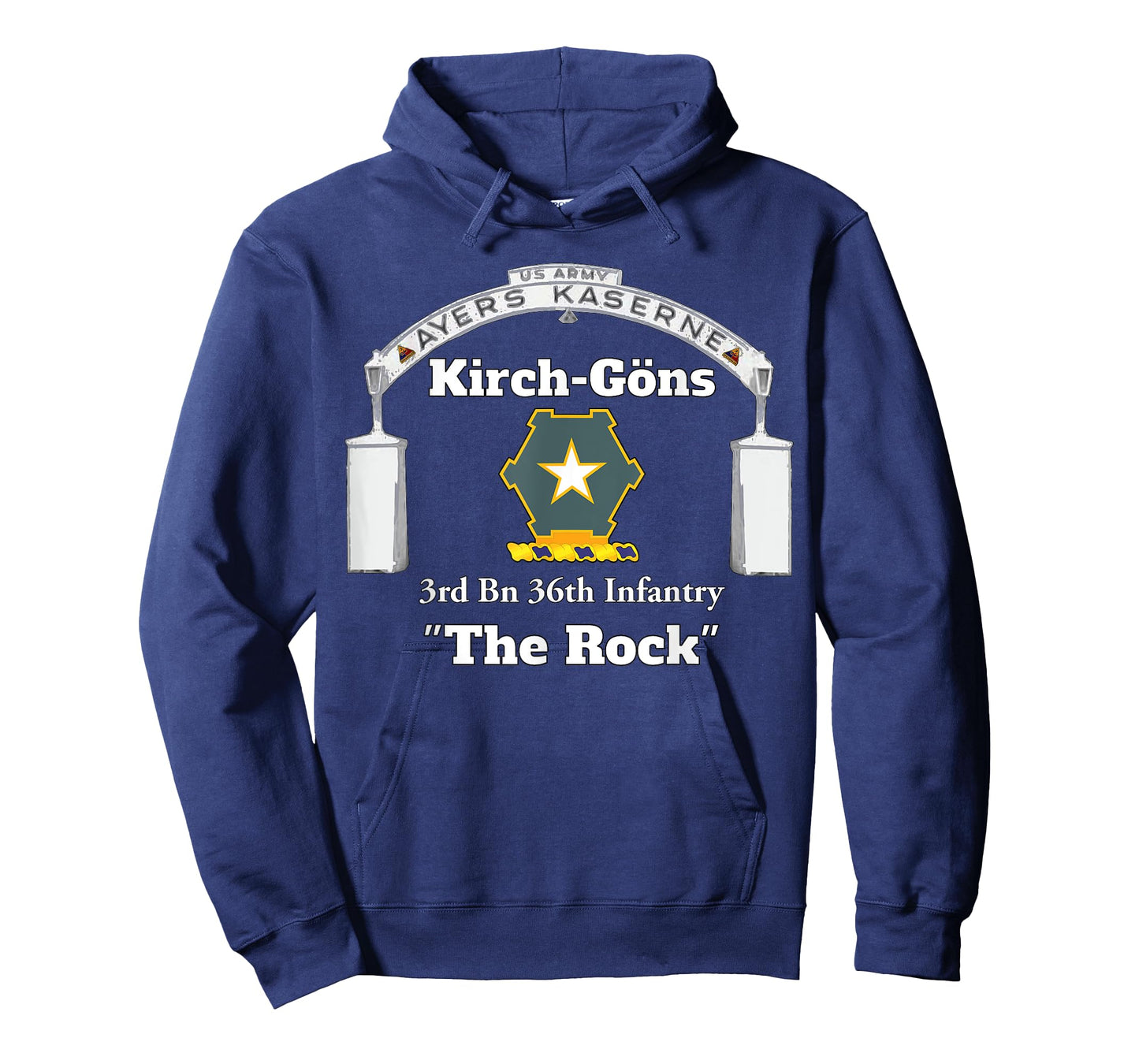 Ayers Kaserne - Kirch-Gons - 3rd Bn 36th Inf design on front T-Shirt