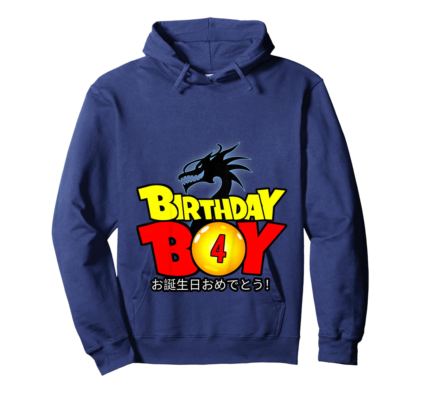 Kids 4 Year Old 4th Dragon Anime Style Birthday Gift For Boys T-Shirt
