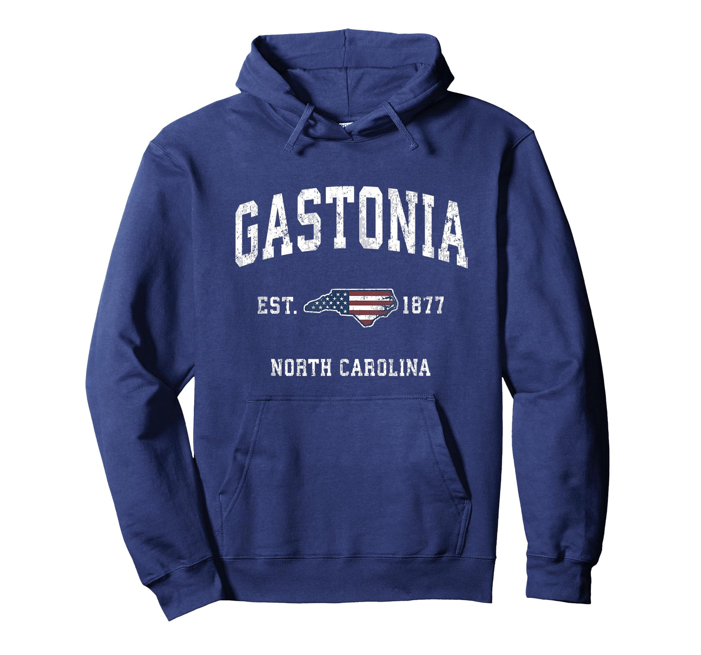 Gastonia North Carolina NC Vintage American Flag Design T-Shirt for Women Kids Men