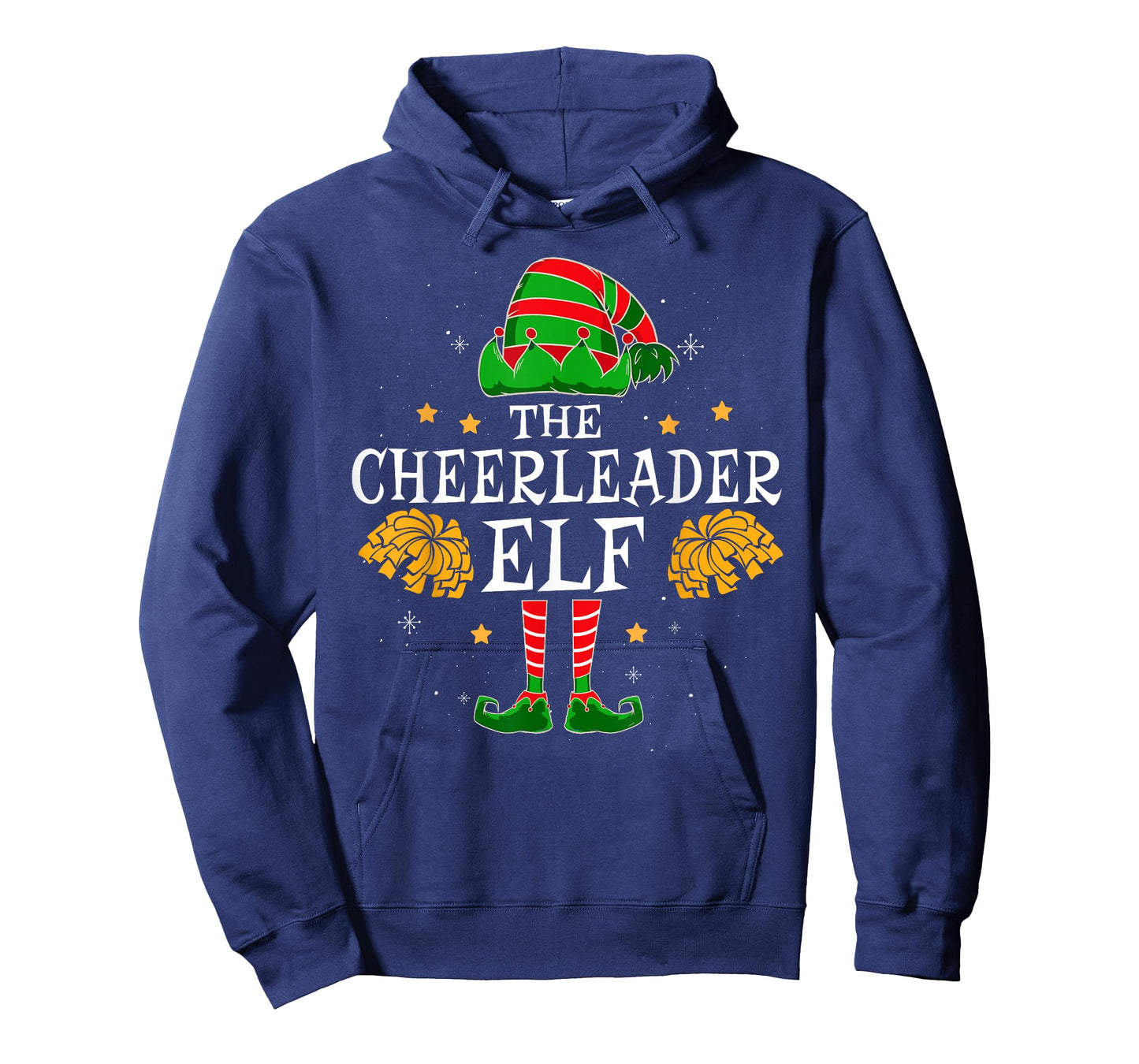 Cheerleader Elf Matching Team Christmas Funny Cheerleading T-Shirt