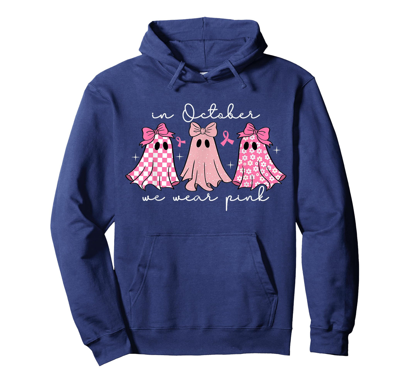 in October We Wear Pink Cute Ghost Women's Kids T-Shirt