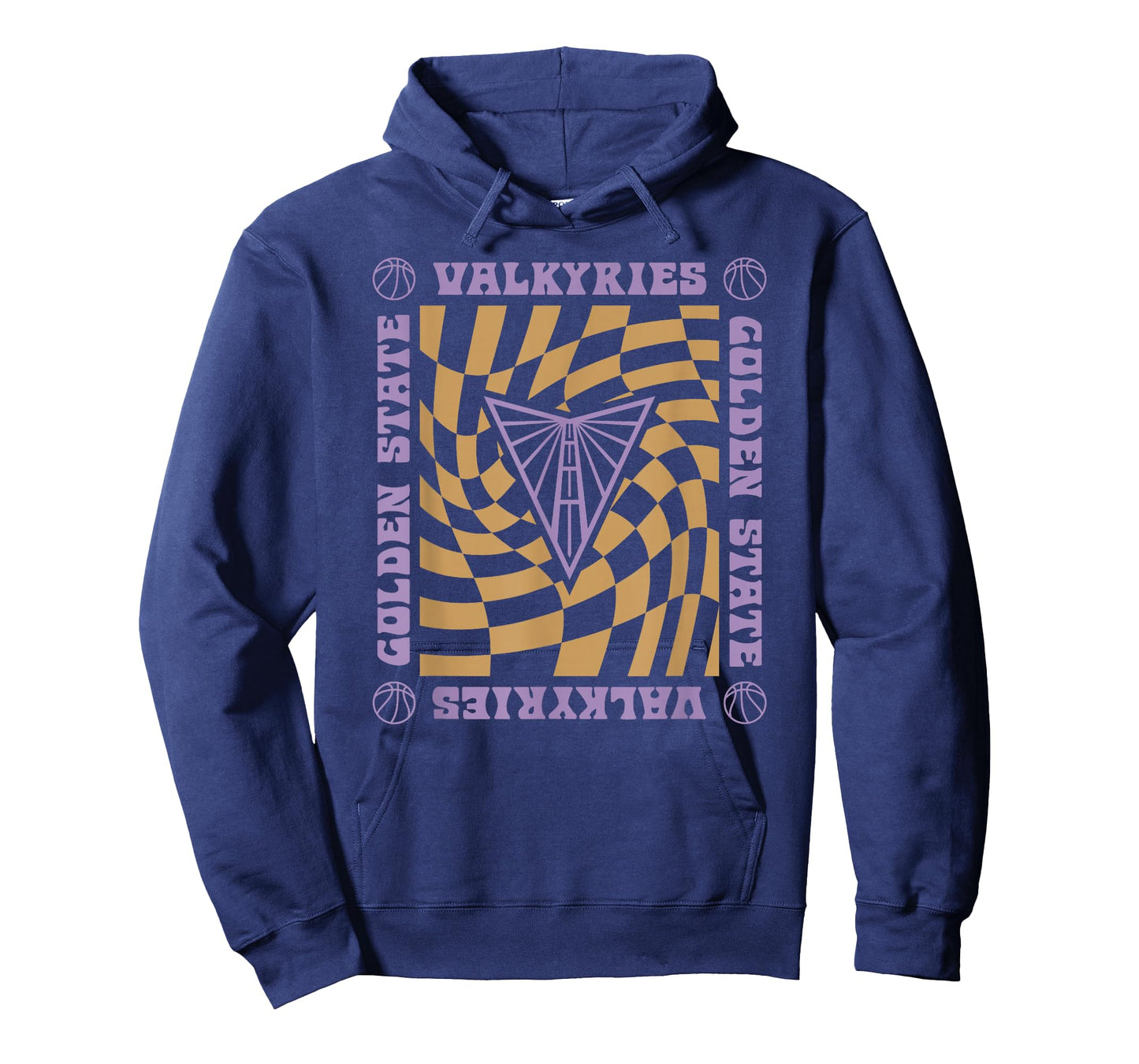 WNBA Golden State Valkyries Retro Wavy Checkerboard T-Shirt