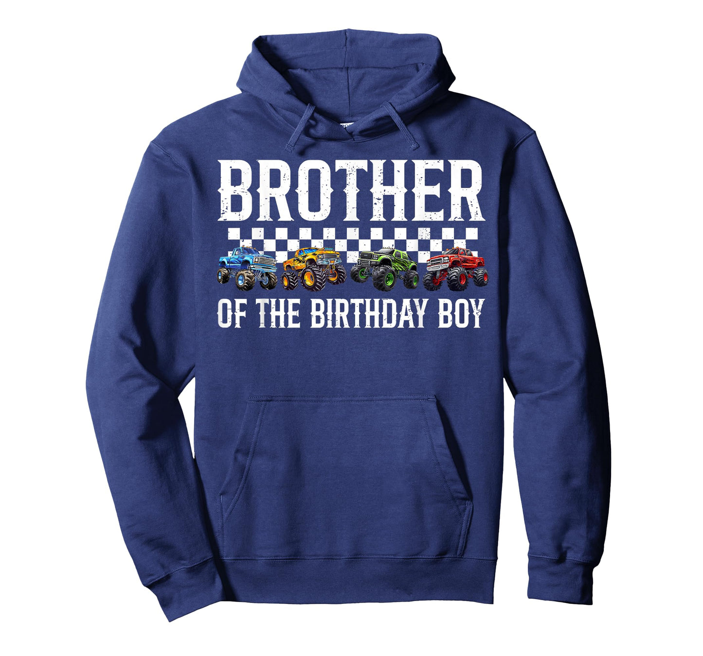 Brother of The Birthday Boy Retro Monster Truck Family Crew T-Shirt