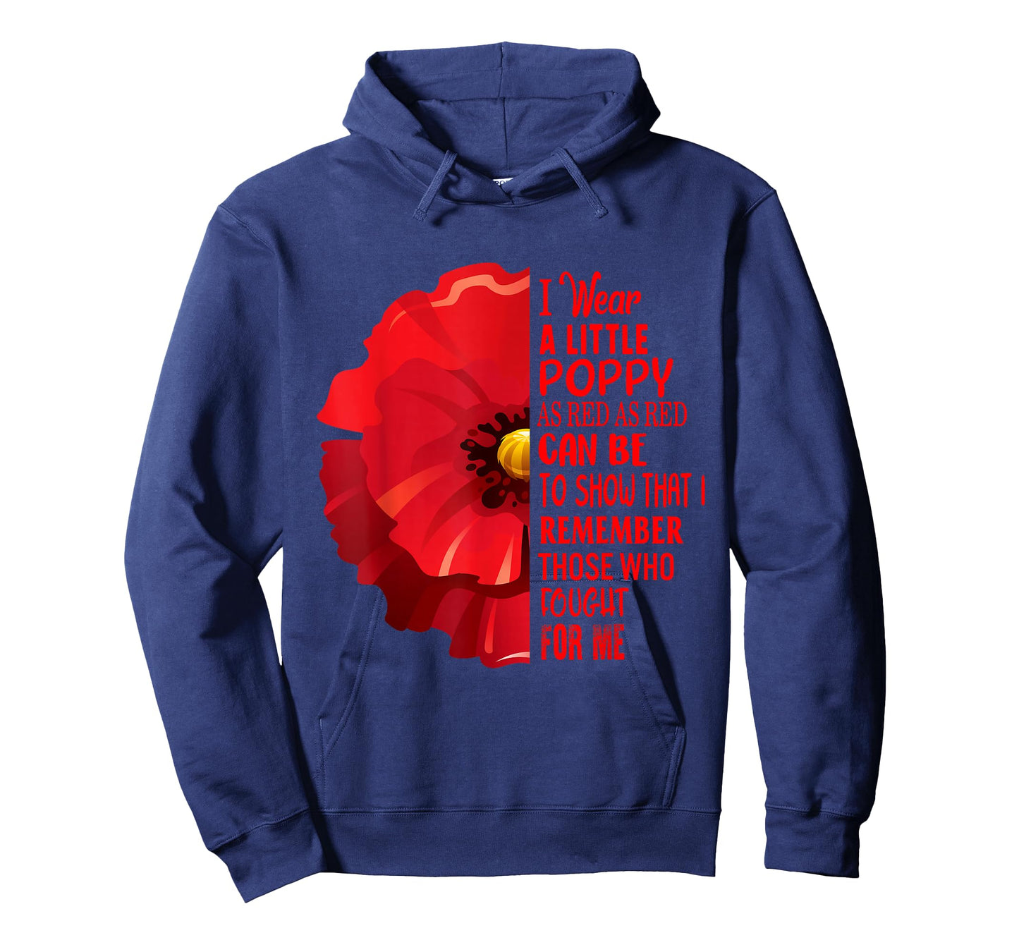 Veterans Day Lest We Forget Red Poppy Flower USA Memorial T-Shirt Small
