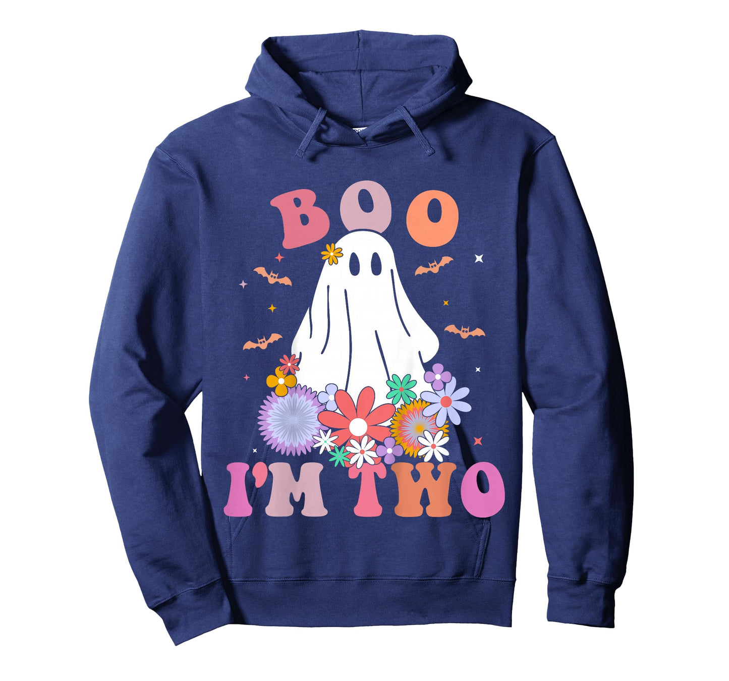 Kids Ghost Boo I'm Two Yr 2nd Birthday Kids Halloween Toddler T-Shirt
